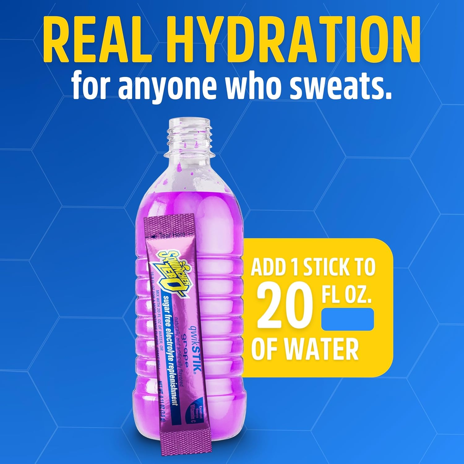 Sqwincher Qwik Stiks, Grape (Packs of 50)