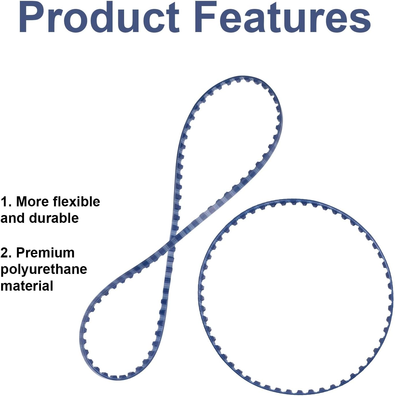 2Pcs Pool Cleaner Belt Replacement for Polaris 360 380, Polyurethane 9-100-1017 Small and Large Pool Cleaner Belt Replacement Kit Compatible with Polaris 360 380 image number 6