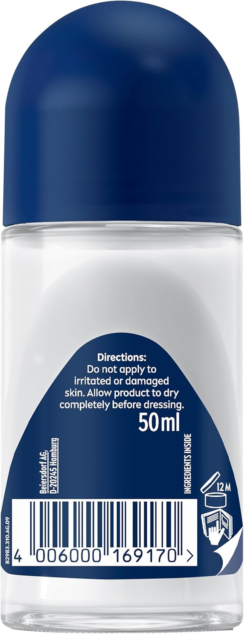 NIVEA MEN Derma Control Sensitive Roll-On Deodorant 50Ml | with Pure Hyaluron & Vitamin E | 72-Hour Anti-Perspirant for Men | Skin Soothing Formula image number 4