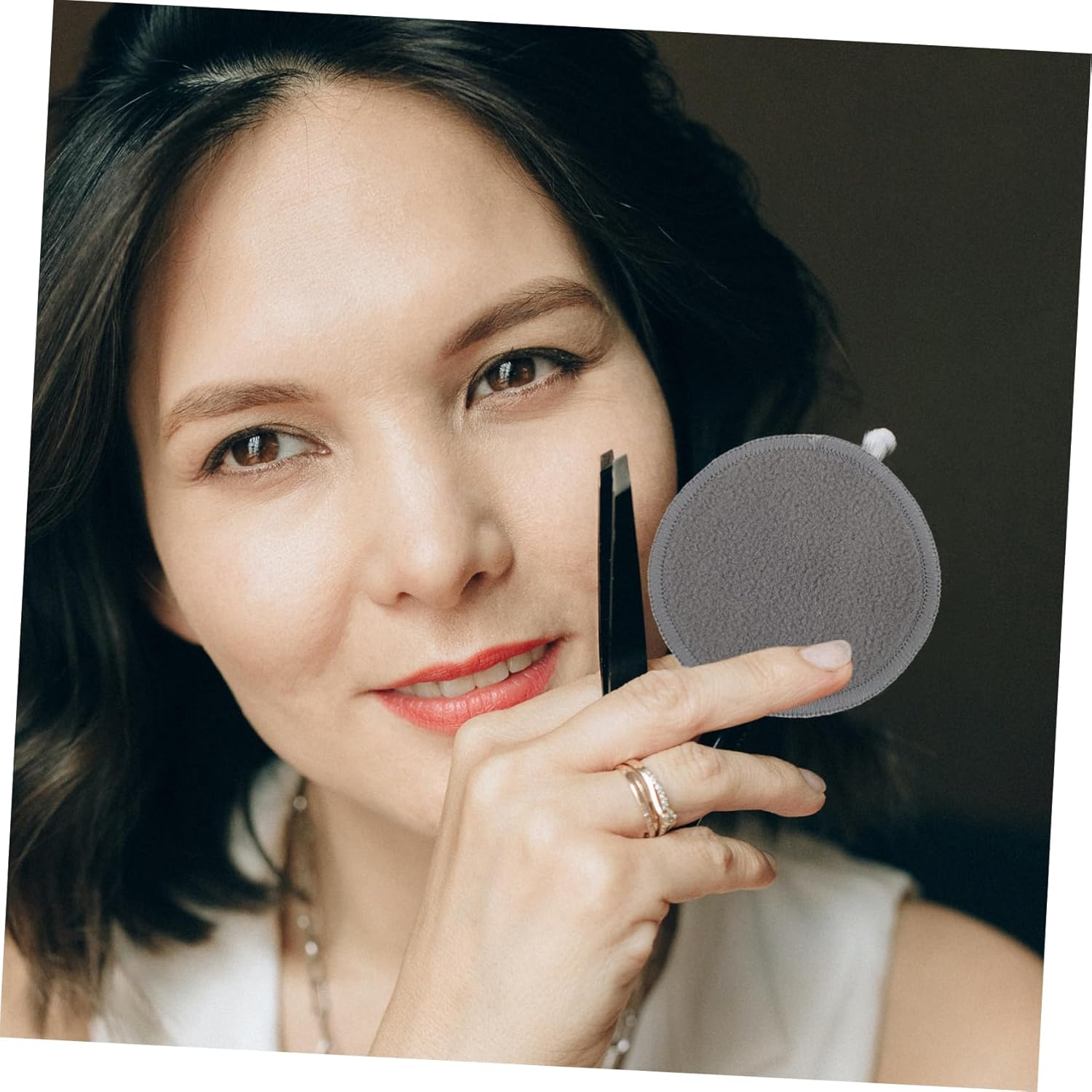 13Pcs Reusable Bamboo Fiber Makeup Remover Pads Finger Design and Cotton Mesh Bag, Soft Face Wash Cloths for Women and Girls, Eco-Friendly Cleansing Pads for Daily Facial Care image number 1