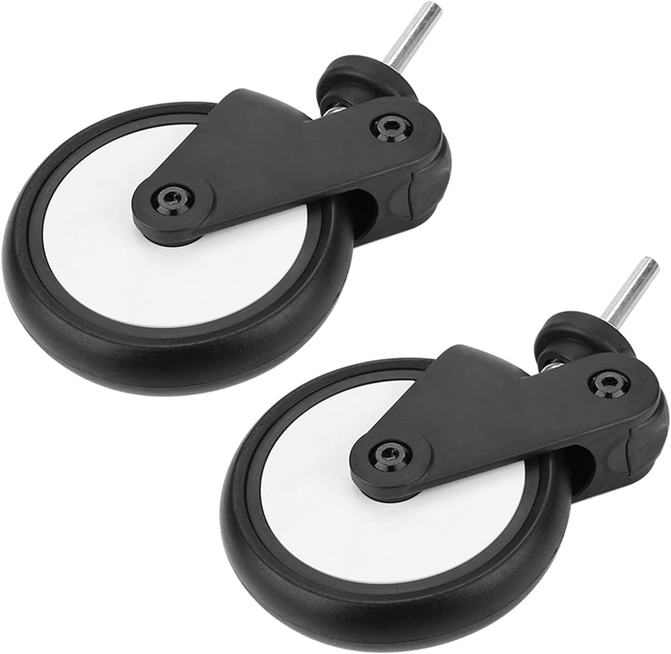 Meiyya Baby Stroller Wheel Tool Stroller Replacement Wheels,Stroller Wheel Accessory Stroller Wheel Wear Resistant for Yoyo for Kiddopotamus for Chbaby for Yoya Accessories(A Pair of Front Wheels) image number 3