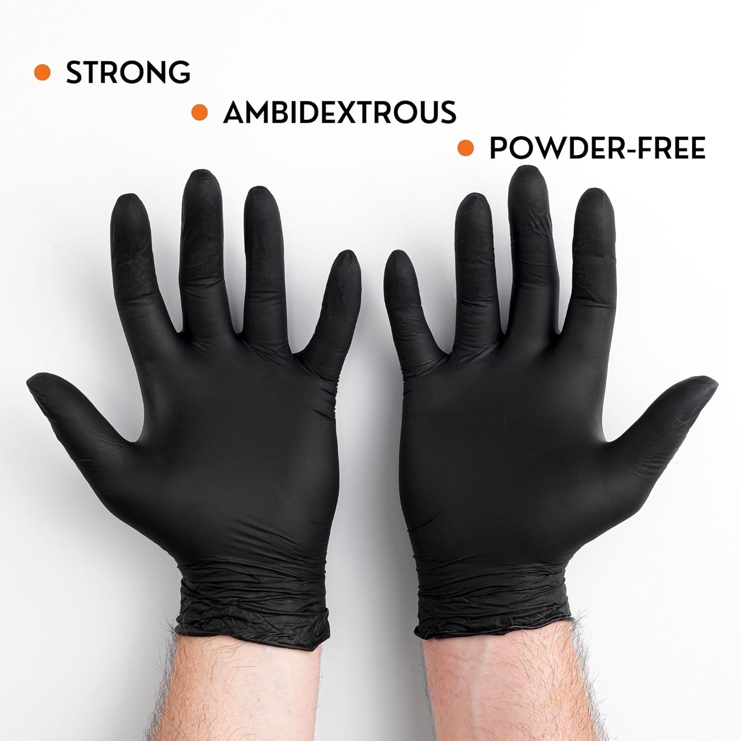 3Box (300Gloves) Black Nitrile Gloves