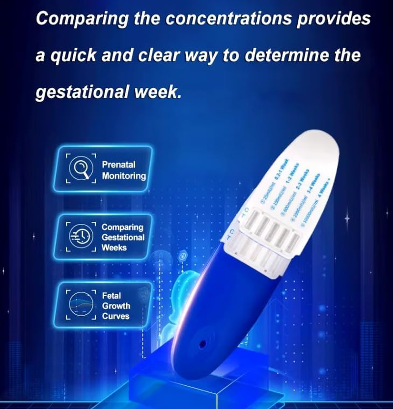 HCG Semi-Quantitative Pregnancy Test Early Weeks Growth Monitor for Urine -FAST RESULTS!!! -EASY to USE @ HOME!!! image number 2