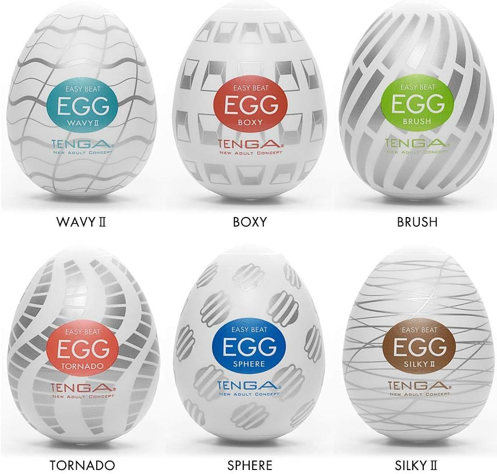 Tenga Easy Beat Egg Male Masturbator, Standard Eggs Variety Pack for Men Pleasure and Massager , EGG-VP6(3) 6 Counts image number 1