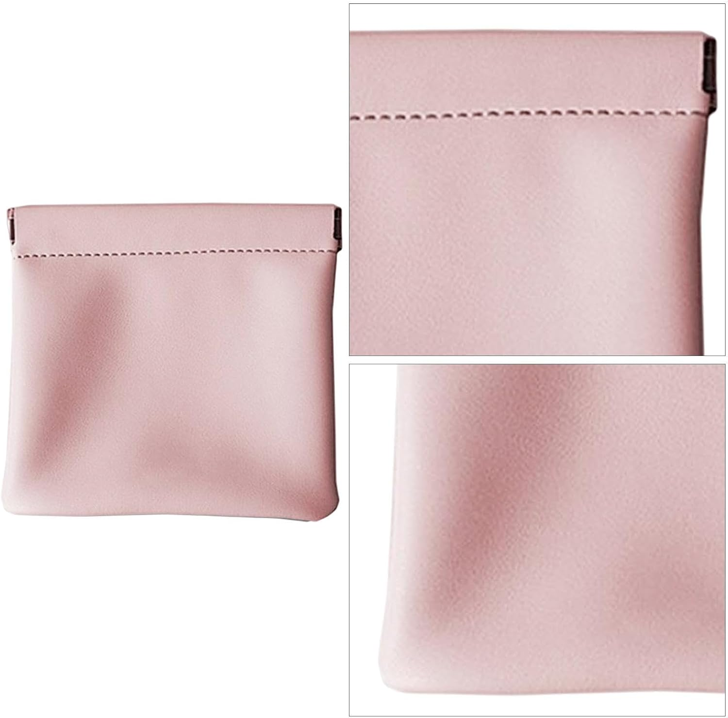 Cileznw Mini Pocket Cosmetic Bag - Portable Cosmetic Pouch for Purse - Small Accessories Storage Bag Organizer Pouch Cosmetics Wireless Earphone Coin Purse, Pink, 小さい