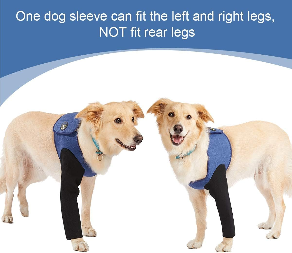 Coodeo Dog Recovery Suit, Cone Collar Alternative, Abrasion Resistant Dog Recovery Sleeve, Washable 2.5Mm Thick and Waterproof, Pet Wounds Prevent Licking, Bite, Keep Dry（Blue，L image number 4