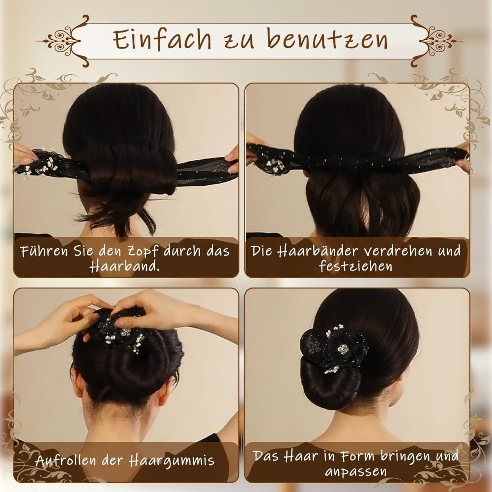 Tyafzzn Flower Hair Bun Roller, Ball Hair Clip, Deft Bun Maker, Twist Hairstyle Bun Hair Clip, Lazy Curler Hair Bun Maker, Hair Bun Maker for Women and Girls image number 1