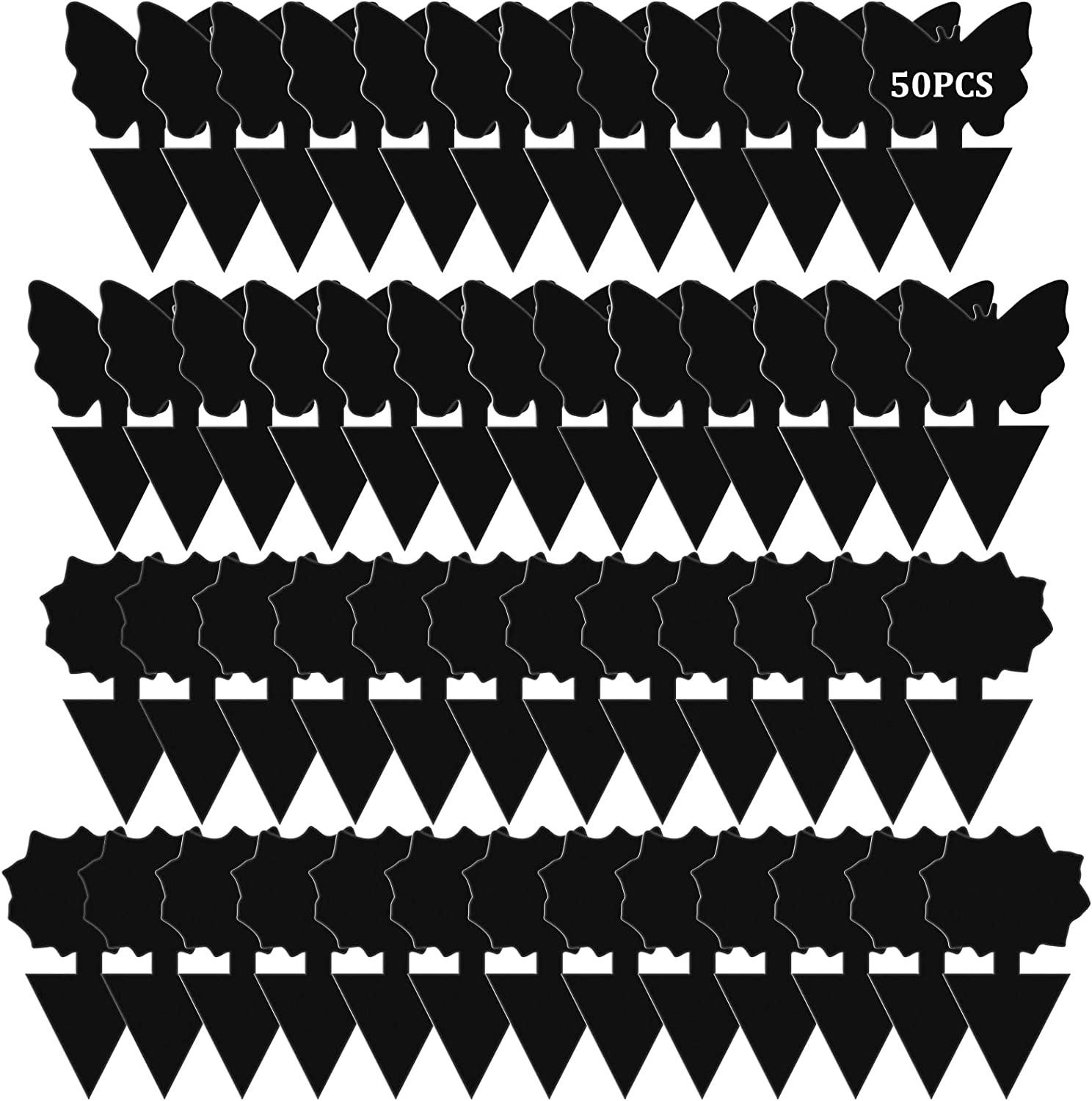 50 Pack Sticky Traps Fruit Fly Fungus Gnat Trap Killer, Joogee Yellow Dual Sided Gnat Trap, Disposable Insect Catcher Sticky Board,Non-Toxic and Odorless,For Mosquitoes, Houseplant, Garden image number 3