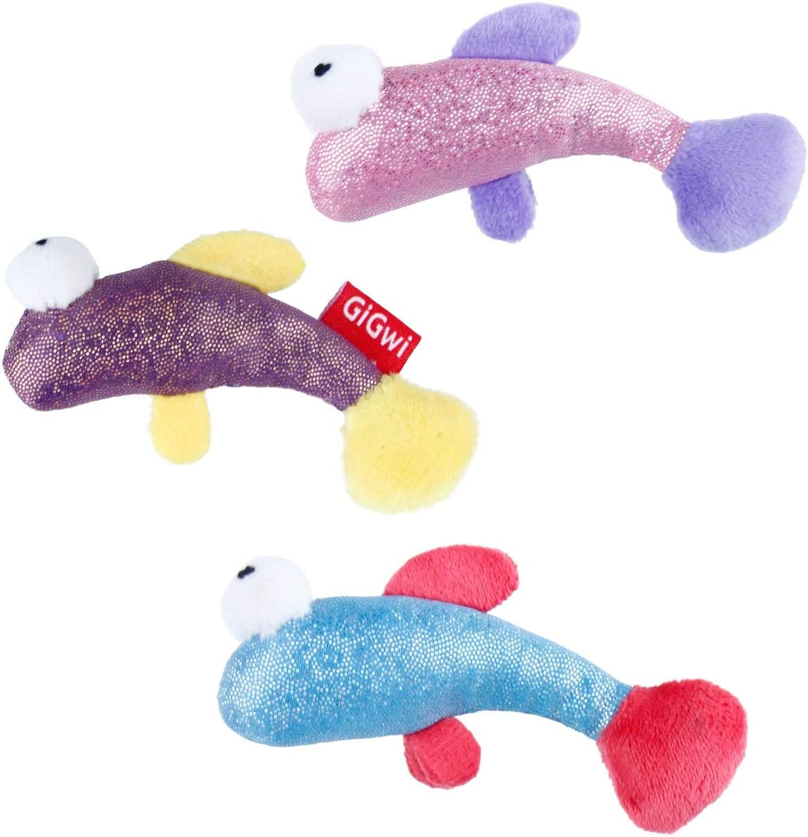 Gigwi Cat Toy, Catnip Toy, Fish Trio image number 1