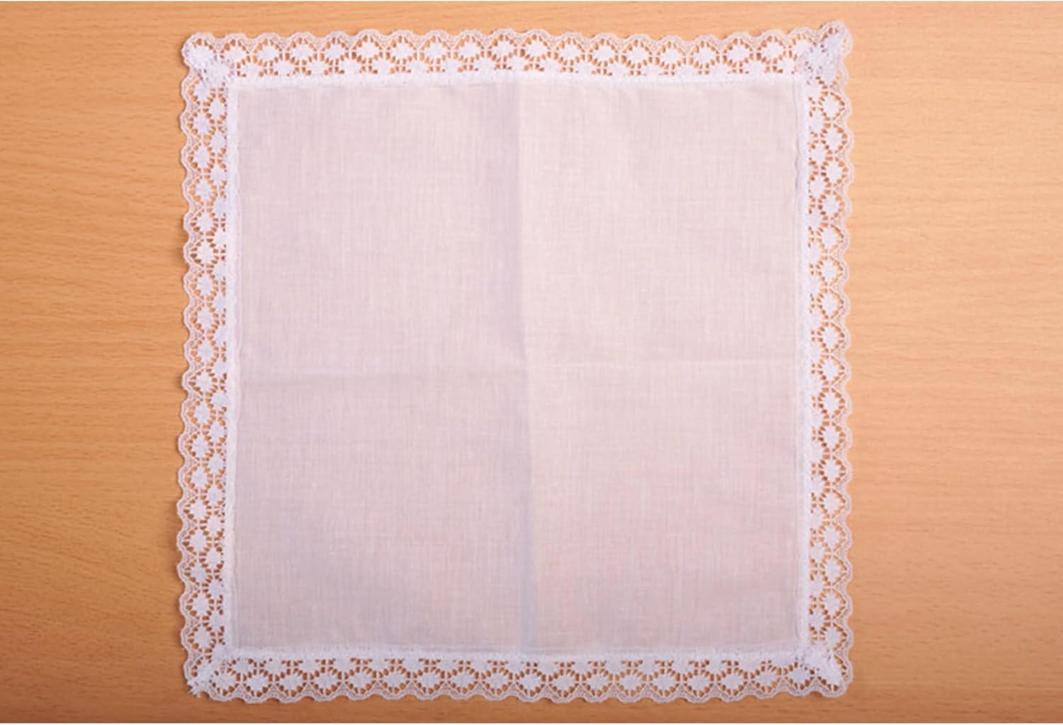 YIGZYCN Lightweight White Handkerchief Cotton Lace Trim Handkerchief Washable Chest Towel Pocket Handkerchief for Adult Wedding Party