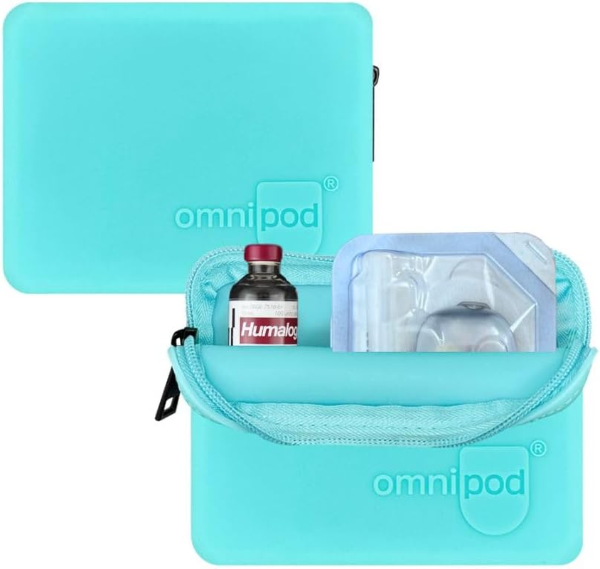 Omnipod Protective Travel Case | Silicone Storage Fits an Insulin Vial and One Pod| Diabetic Care Products | Diabetes Supplies Organizer (Black)
