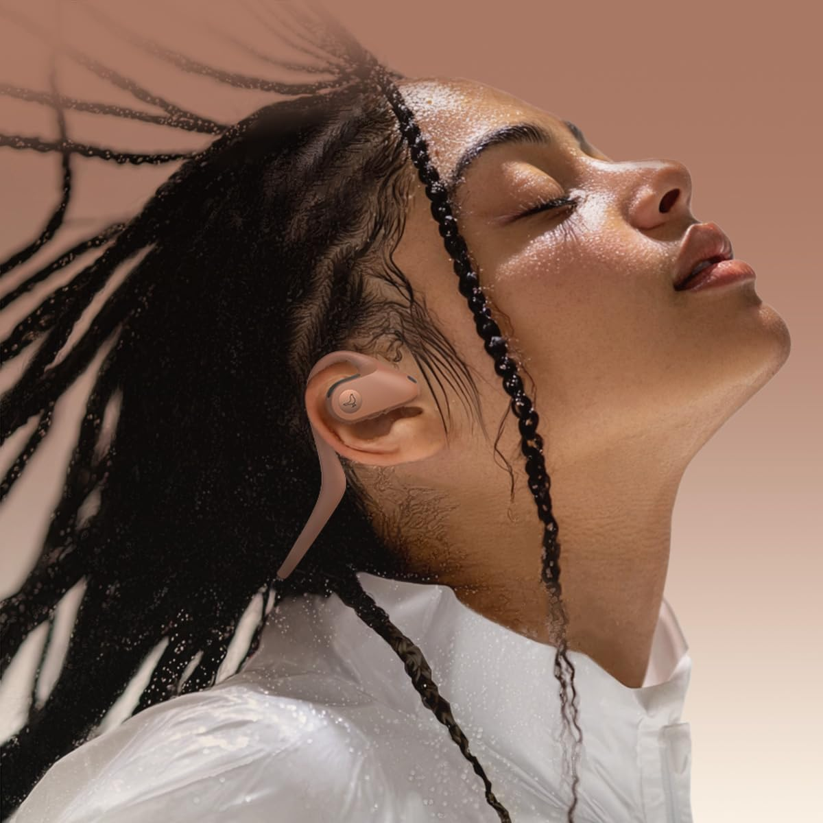 Libratone up Open-Ear Headphones Pantone Edition (Bluetooth 5.2, IP57 Splash Protection, 8H Battery, Quick Charge, 15 Mm Speaker, AI Voice Improvement) - Mocha Mousse image number 3