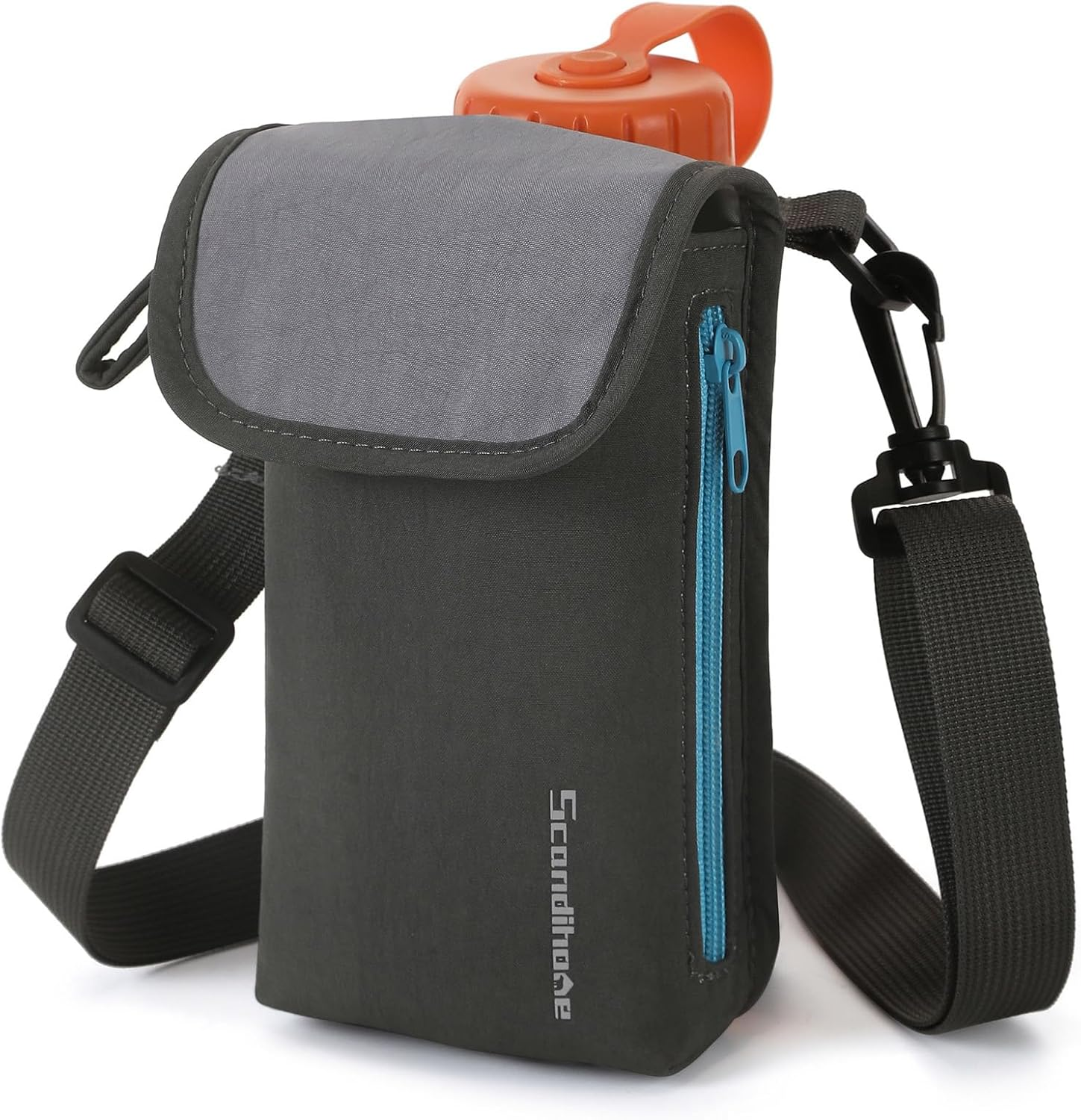 SEPWIK Water Bottle Carrier Bag with Phone Pocket 40Oz Water Bottle Holder Pouch with Adjustable Strap Water Bottle Sleeve for Walking Hiking Camping Gym Scandihome Series