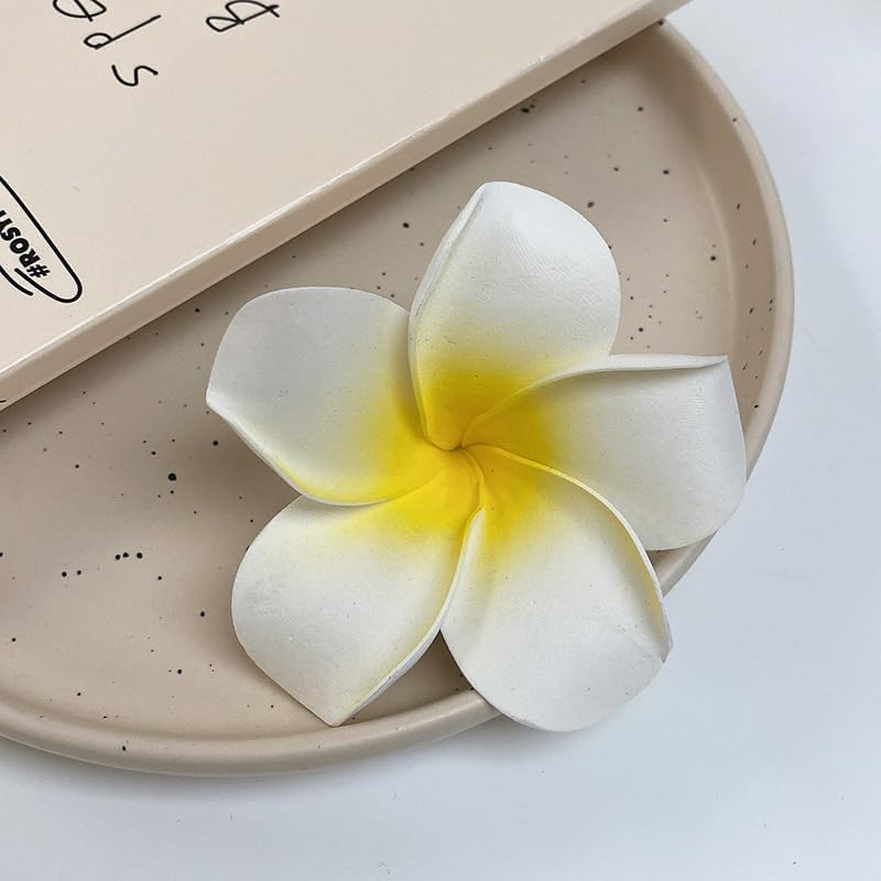 White Hawaiian Flowers Hair Clip Hair Clip Hair Accessories for Party Beach Bridal Hair Styling Accessories Clips