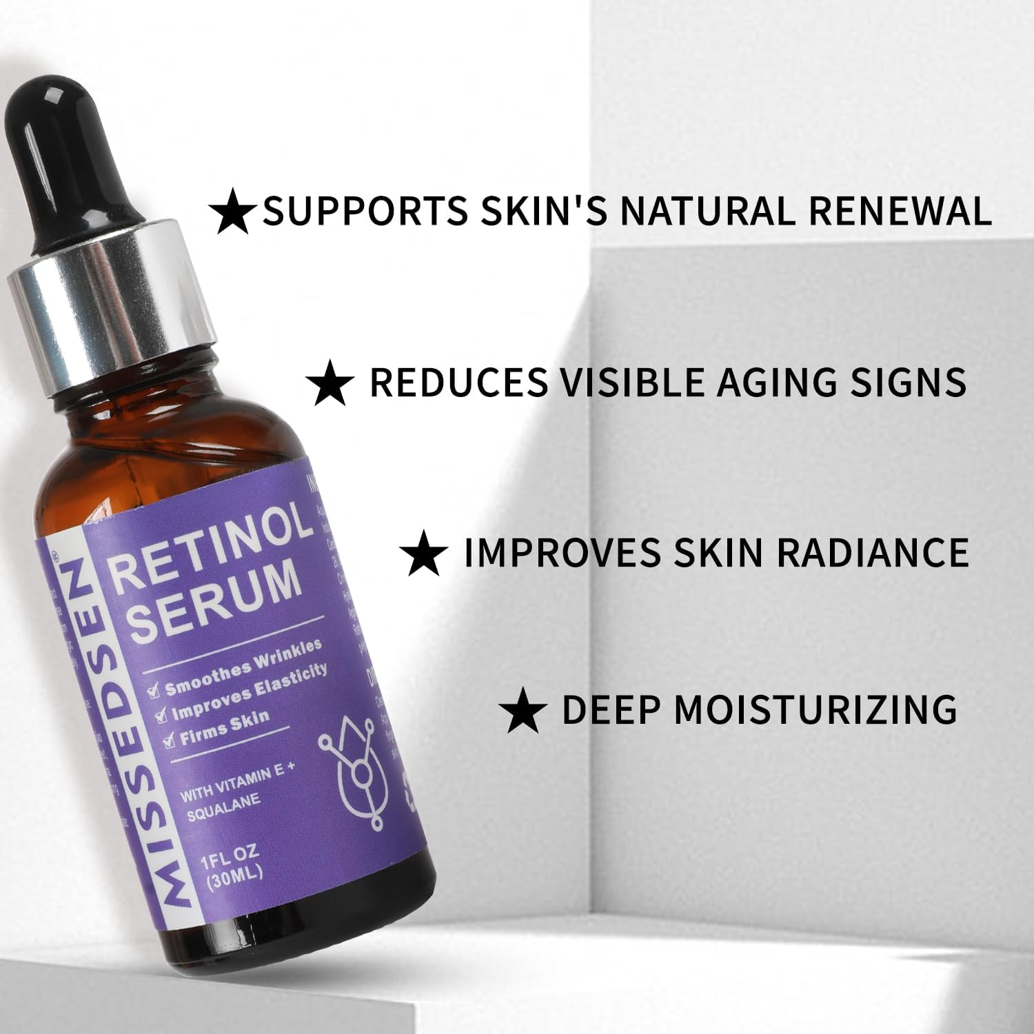 Retinol Serum for Face anti Aging with Squalane Oil & Vitamin E Oil for Skin Care Night Repair Serum for Oily, Combination, Dry & Mature Skin for Daily Use 30Ml image number 2