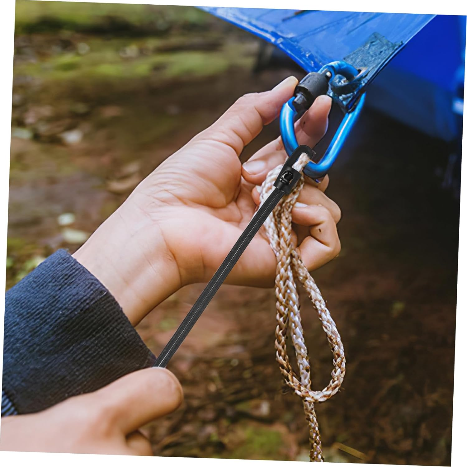 POPETPOP 25Pcs Bungee Cords Heavy Duty Outdoor Elastic Luggage Ropes for Suitcase Travel Gear Binding image number 5