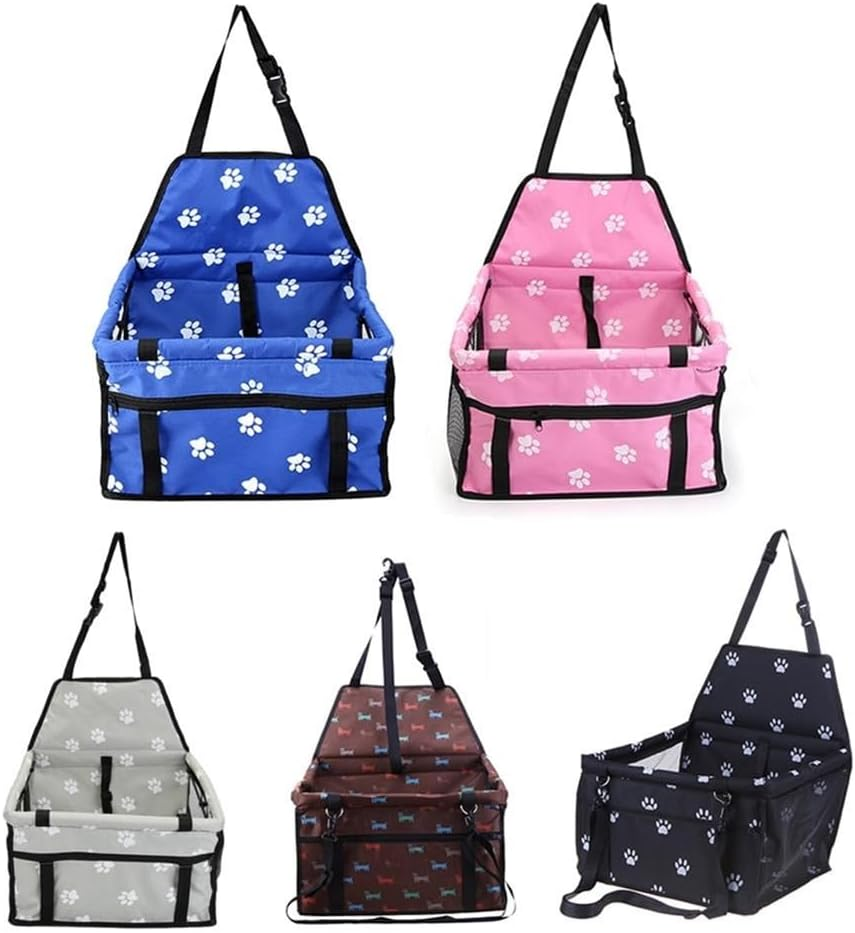 Dog Car Seat Cover Breathable Mesh Pet Cat and Dog Car Seat Puppy Dog Basket Safe Carry Travel Bag Dog Hammock(Size:2) image number 3