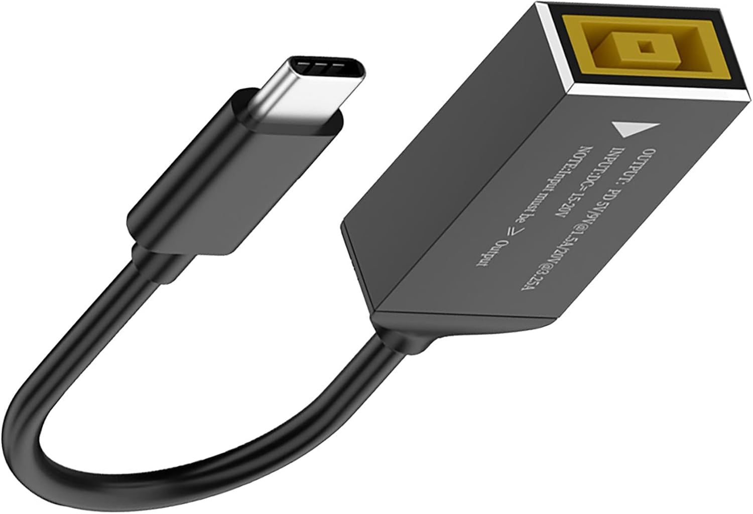 Tunghey DC Slim Tip Female Input to USB C PD Male Power Charging Cable,For Thinkpad Rectangle Mouth Power Adaptor to USB Type-C PD Output 5V/9V/20V.Used to Charge Laptops. image number 4