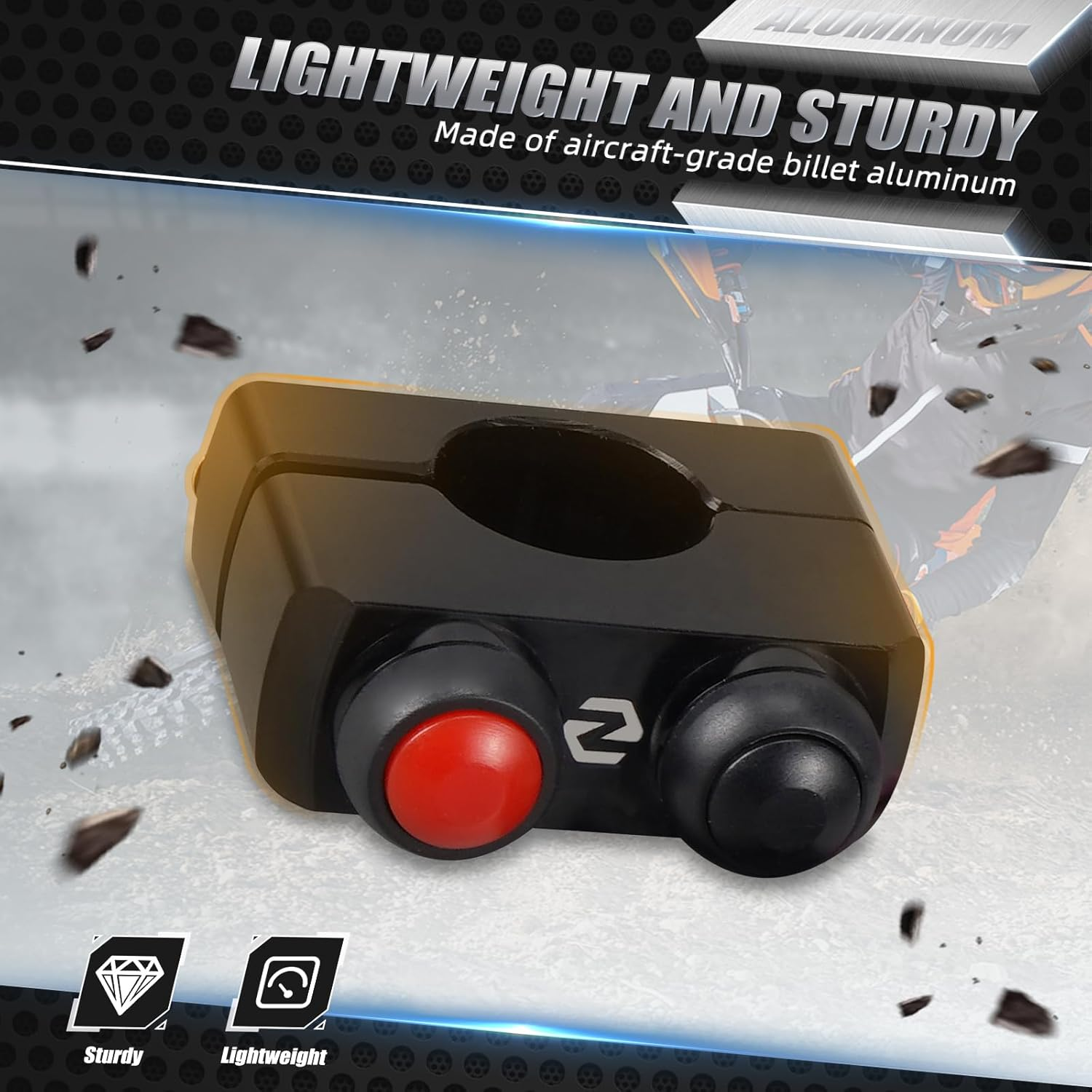 NICECNC Black Control Switch Start Kill Button Compatible with KTM 150-500 XC-W XCF-W EXC EXC-F 2008-2023,Compatible with Husqvarna TE FE 150-501 2014-2023,See Fitment image number 4