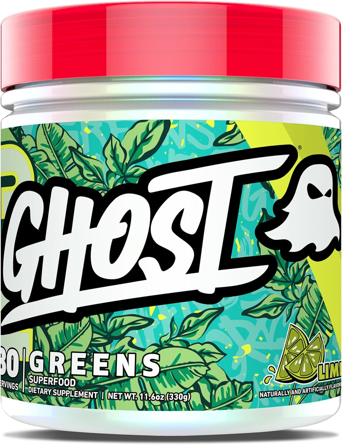Ghost Greens Lime Flavoured Superfood Dietary Suppliment, 30 Serving image number 2