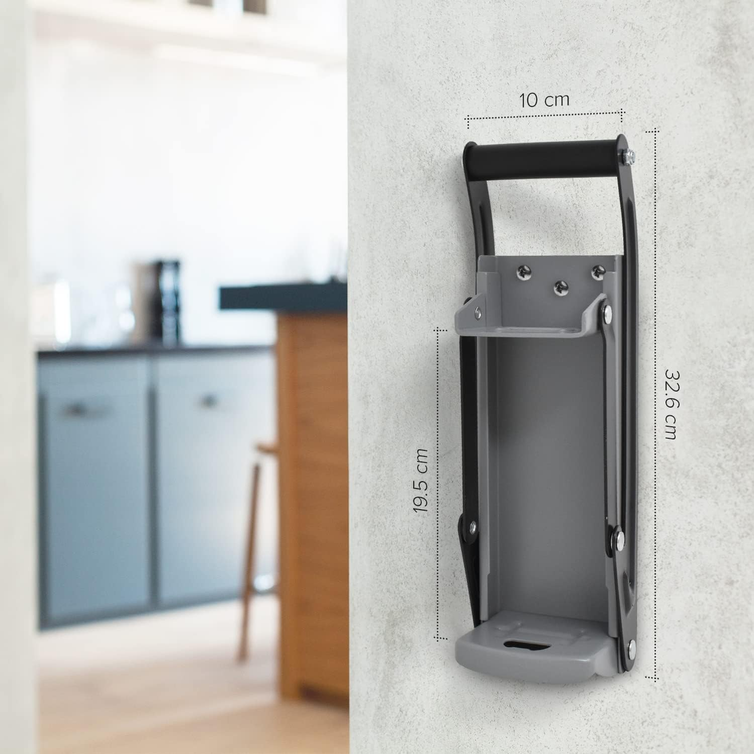 Joeji'S Kitchen Heavy Duty Drink Can Crusher Stainless Steel Can Crusher for Beer Cans Soda Cans Plastic Bottles Wall-Mounted Beer Can Crusher - Grey image number 5