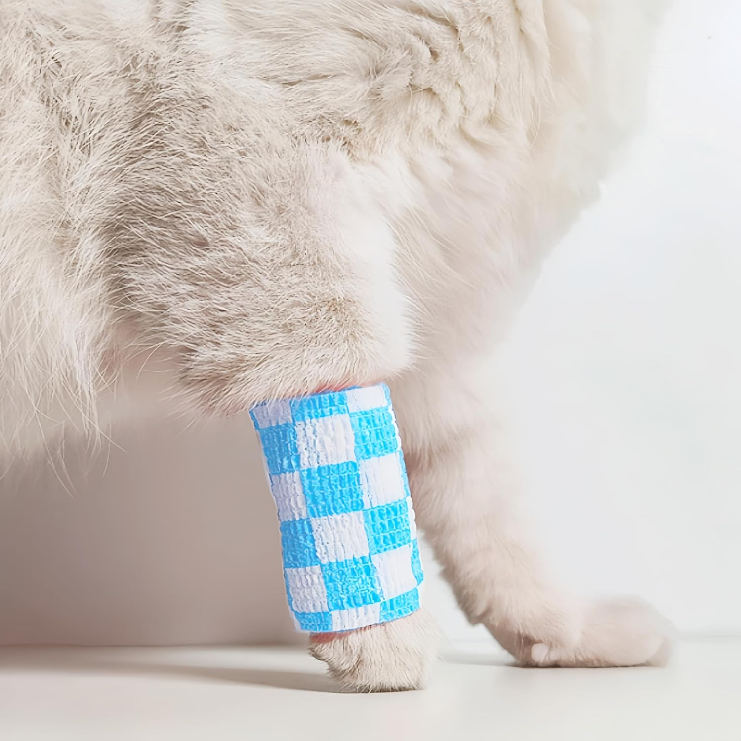 10Pcs Pet Dog Out of the Anti-Dirty Leg-Binding Tape Self-Adhesive Cloth Belt, Walking Dog Foot Protection Cloth Belt，Suitable for Cats and Dogs image number 4