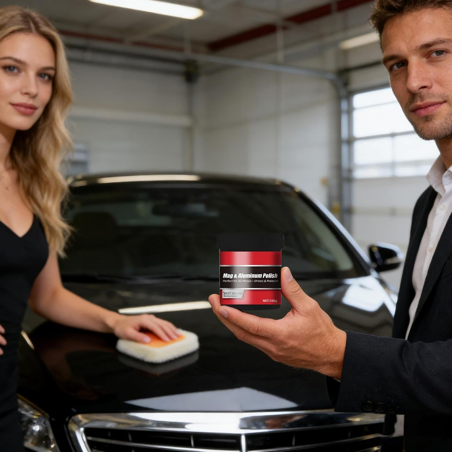 Car Paint Polish, Scratch Removal Paste, 100G Automotive Detailing Compound for Repair, Abrasive Polish Cream for Exterior Trim, Vehicle Care Solution for Truck SUV RV Wheel Mechanical image number 6