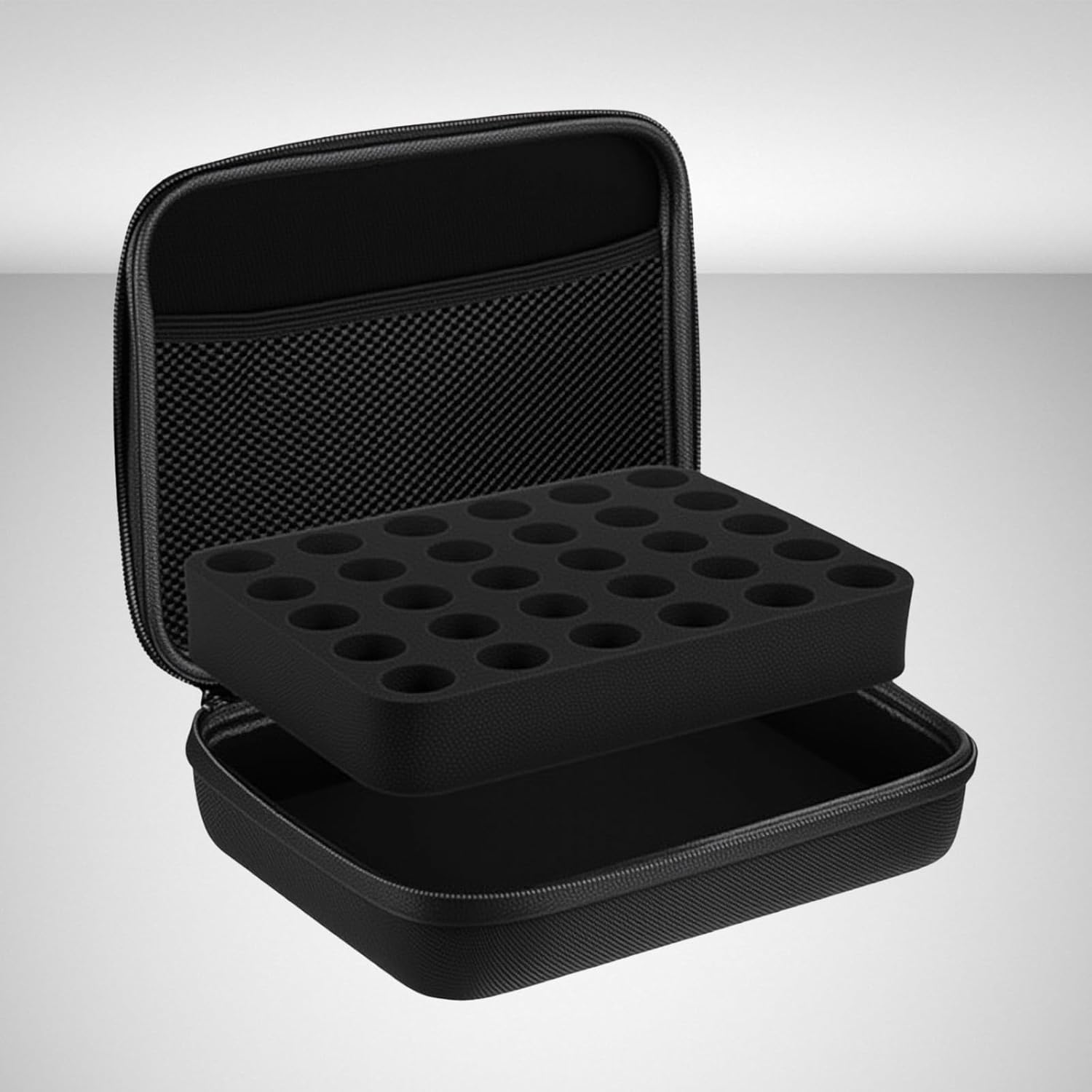 Insulin Cooler Travel Case, 30-Slot Insulin Pen Case Storage Box, Medical Cooler Bag for Travel , Suitable for Standard 10Ml U-100 Insulin Vials, Safe, Snug-Fitting, and Reliable Vial Protector (Black) image number 3