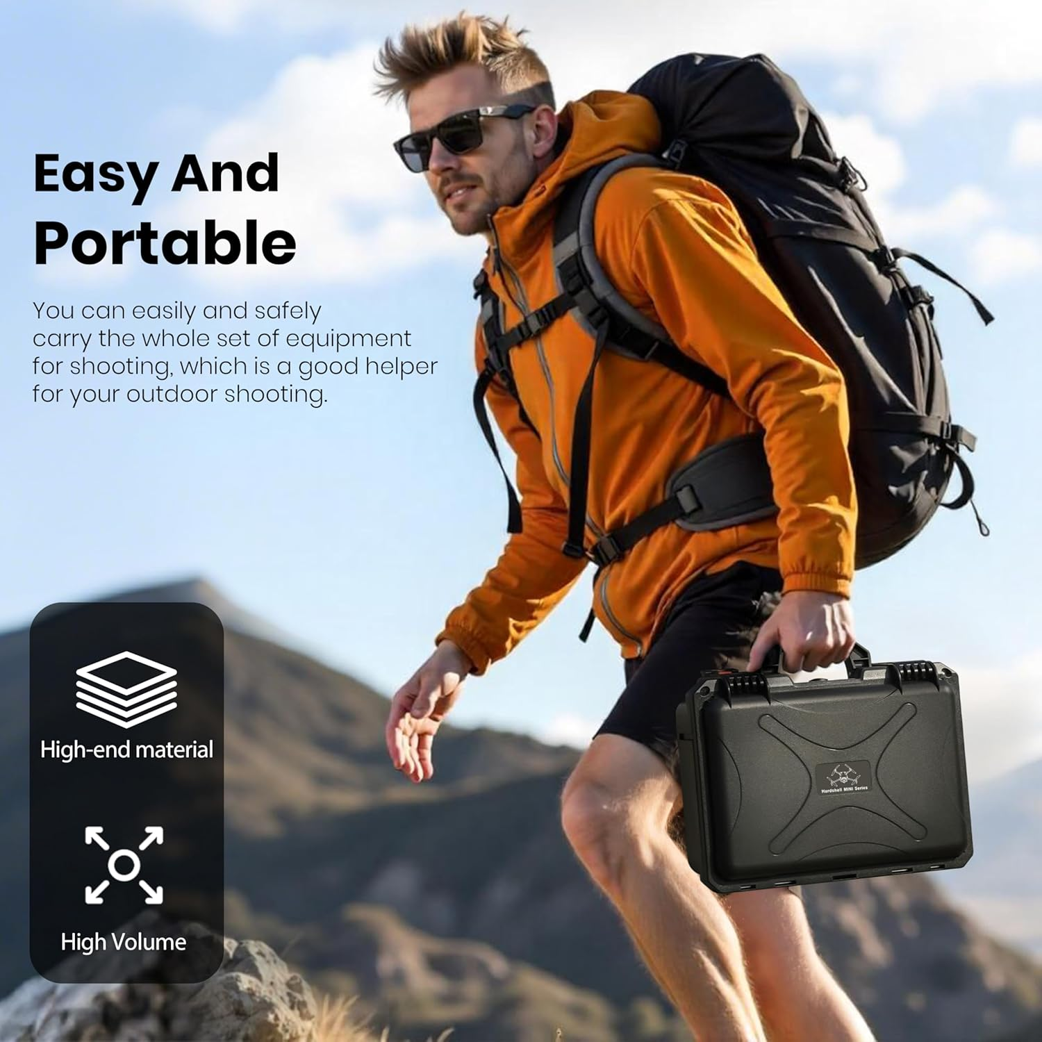 STARTRC Mini 5 Pro Case, Waterproof Hard Carry Case for DJI Mini 5 Pro Fly More Combo Accessories for DJI RC 2/RC-N3 Controller,7 Battery&Charger Hub[Case ONLY] image number 4