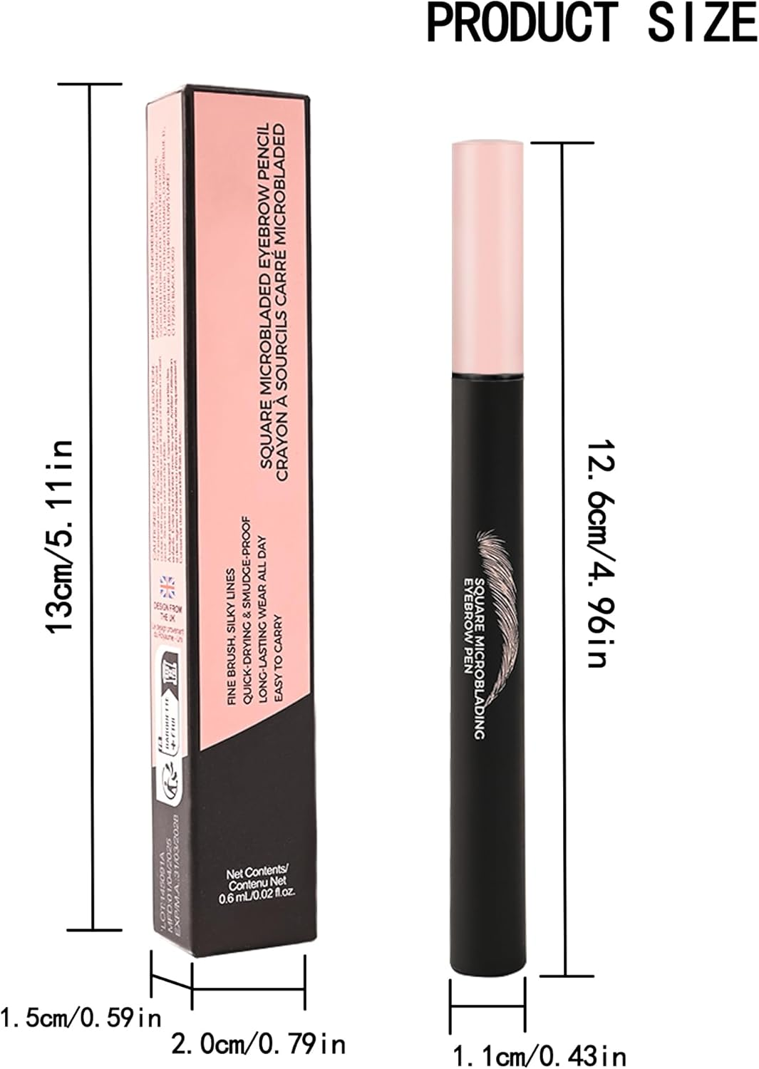 Microblading Liquid Eyebrow Pencil, Eyebrow Pencil, Waterproof, Smudgeproof, Multiple Fork Tip Hair Drawing, Precise Brush Tip, Long Lasting Formula, Women'S Makeup Lasts All Day 03 Grey image number 6