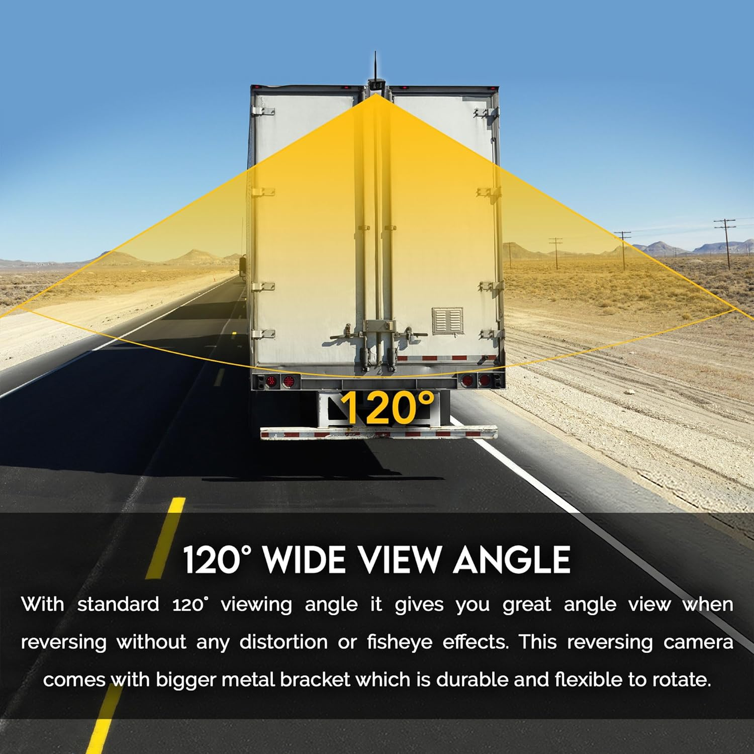 Elinz Caravan Wireless Reversing Reverse Rearview Camera Cam Kit 5" Inch LCD Monitor Rear View for Van Truck Trailer Bus RV Motorhome 800TVL Night Vision IP68 12V/24V 120 Deg View Angle 18Pcs IR LED