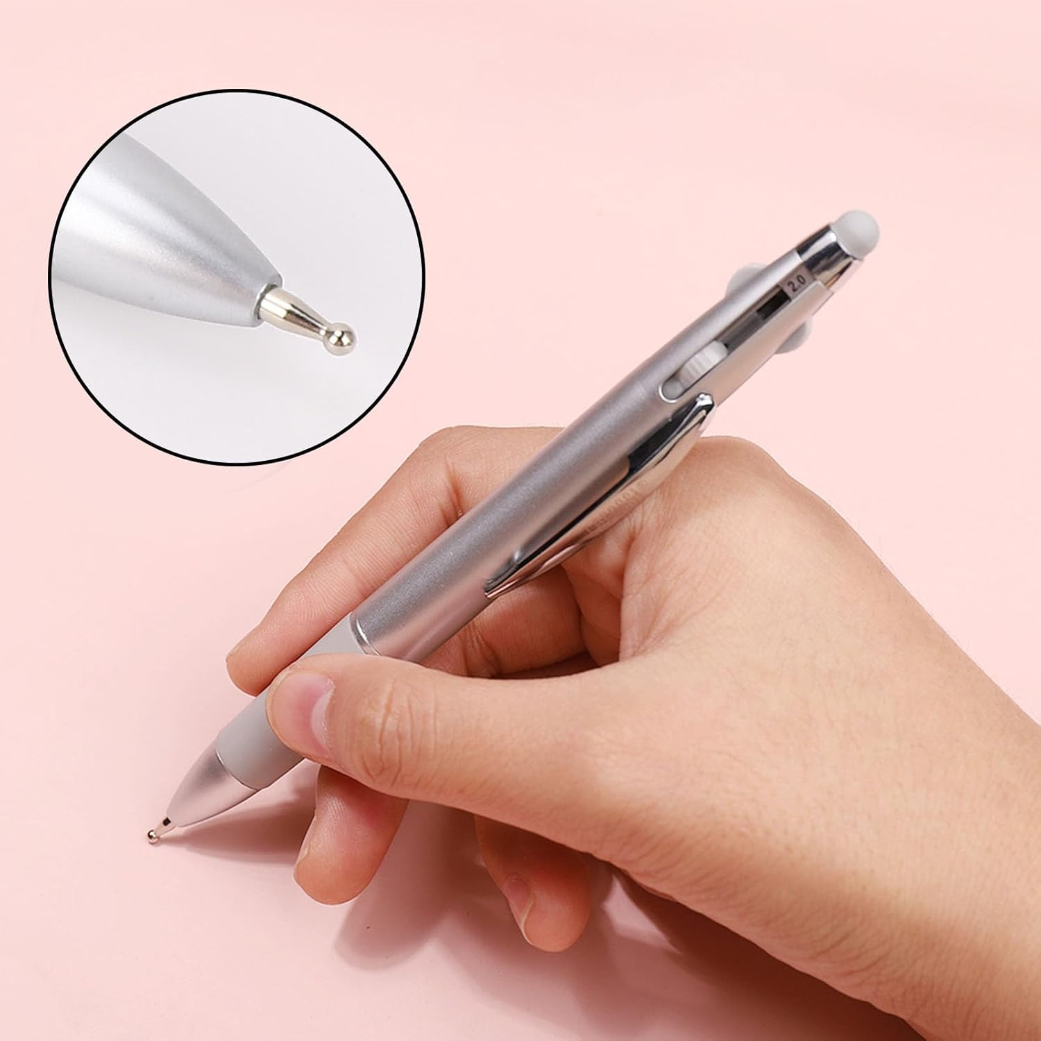 YUYTE 5 in 1 Nail Point Pen Ball Pointing Dotting Tool for Nail Art with ABS Material Easy to Control Multifunctional Design image number 5