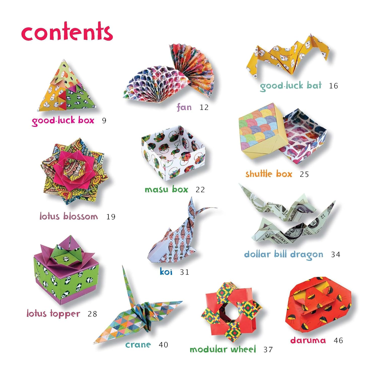 Japanese Origami Kit for Kids: 92 Colorful Folding Papers and 12 Original Origami Projects for Hours of Creative Fun! [Origami Book with 12 Projects] image number 5