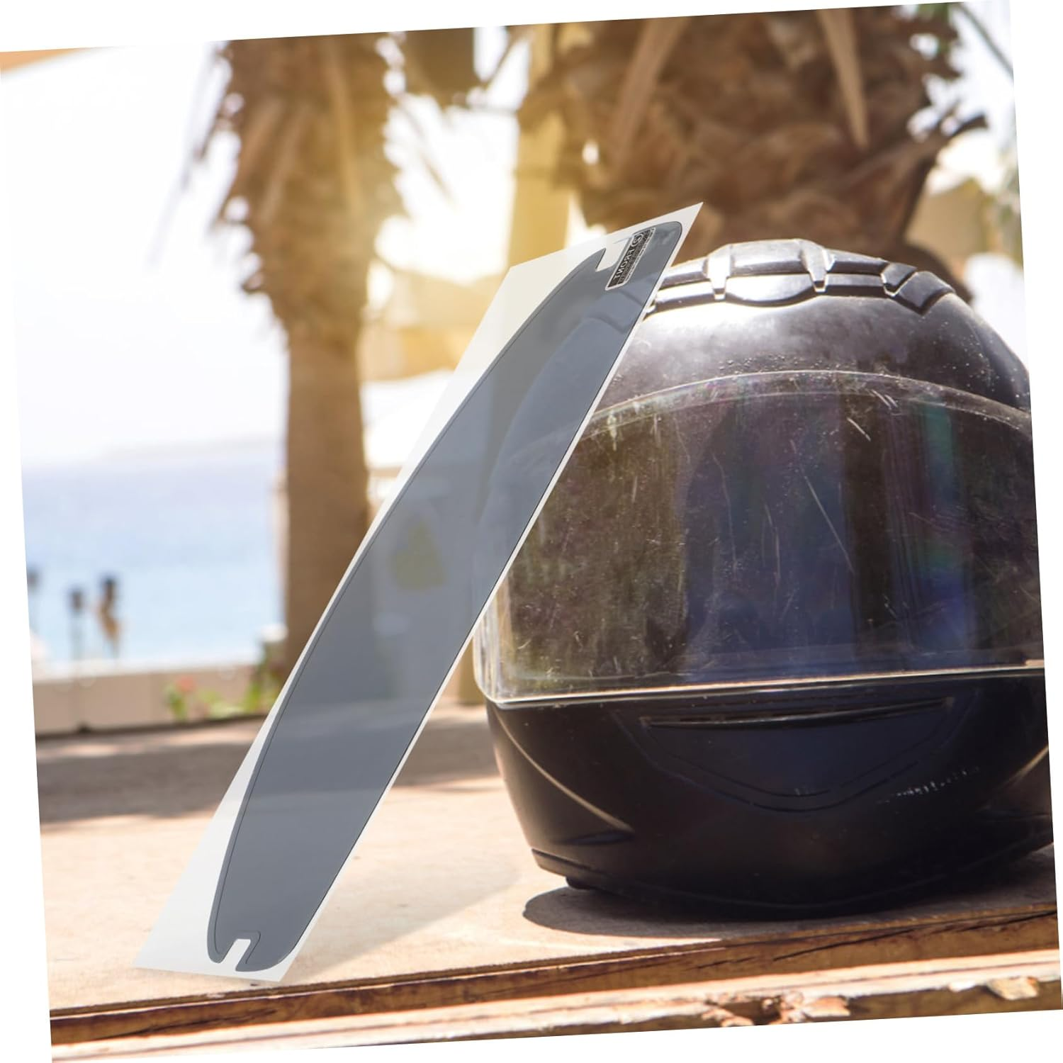TOGEVAL Anti-Fog Rain Film for Motorcycle Helmet Fog-Resistant Visor Sticker Patch with Sun Shield Protection Easy to Install Helmet Accessory for Clear Vision and Safety image number 2