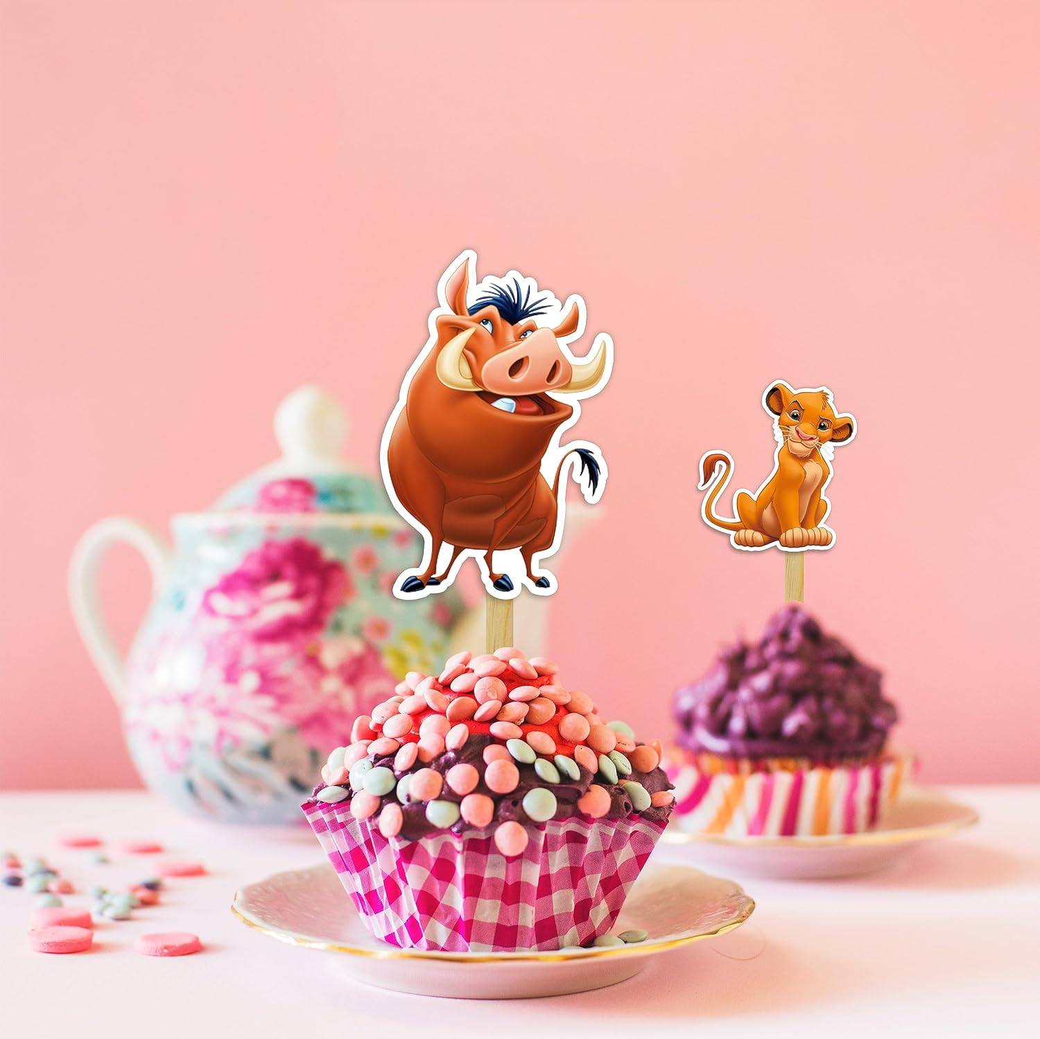 The Lion Kng Cupcake Toppers &ndash; Jungle Safari Birthday Party Decorations for Kids, Themed Picks for Cakes & Cupcakes, Perfect for Celebrations image number 6