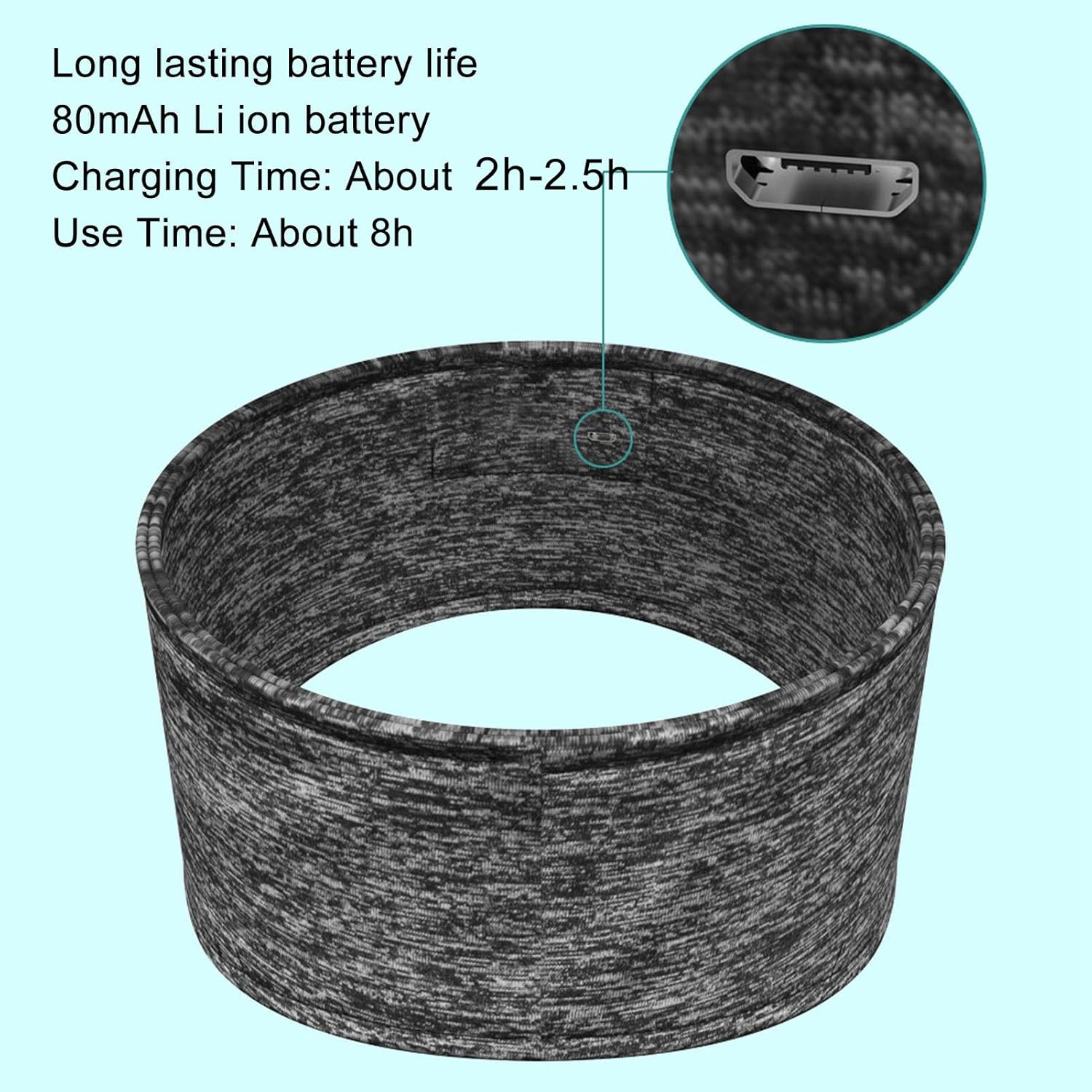 Yctze Wireless Sports Headband Headphones with Thin HD Stereo Speakers for Sleep & Workout image number 2