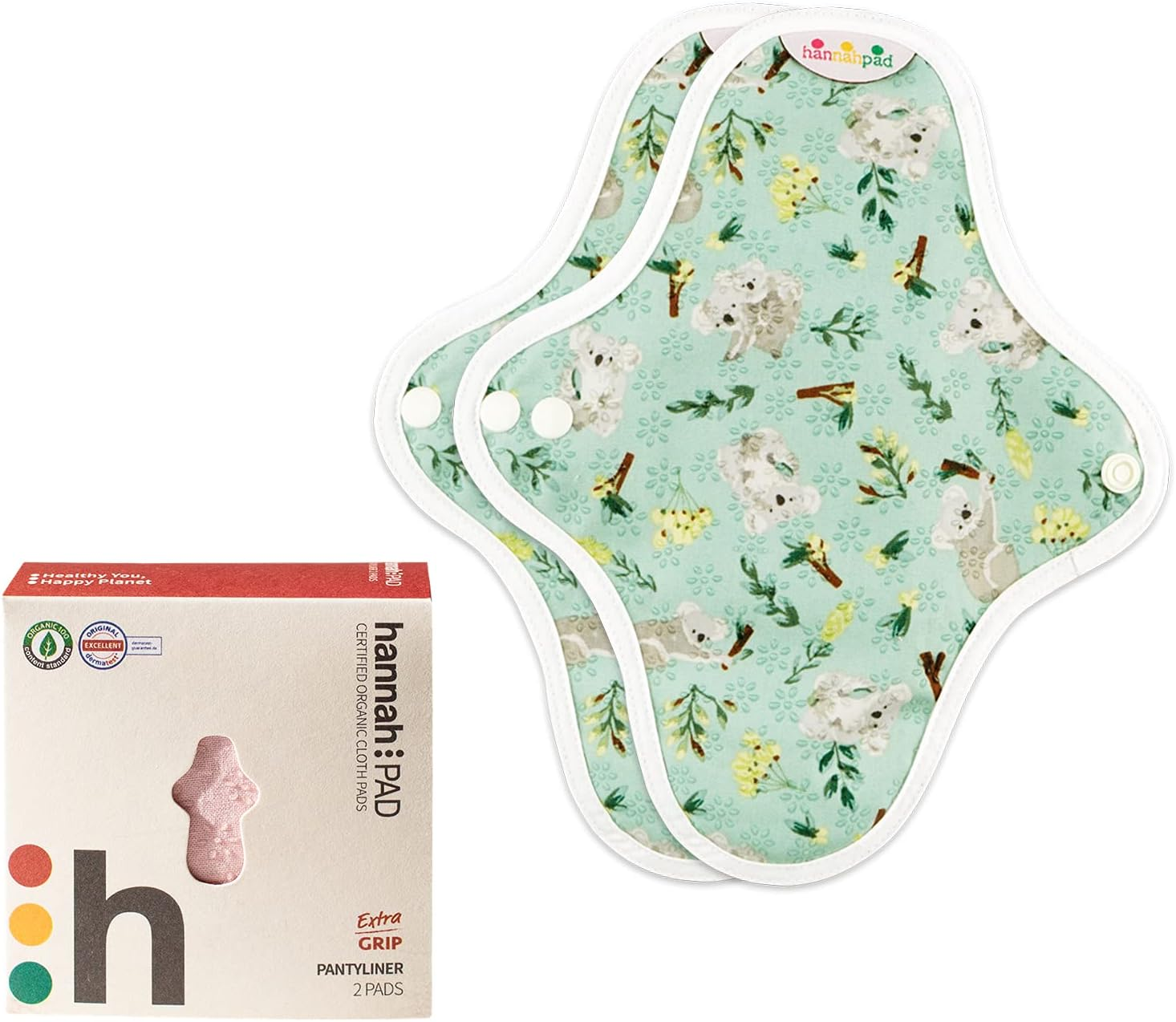 Hannahpad Organic Pantyliner Sanitary Cloth Pad (2 Pack) Extra Grip, Pantyliner 2 Count image number 1