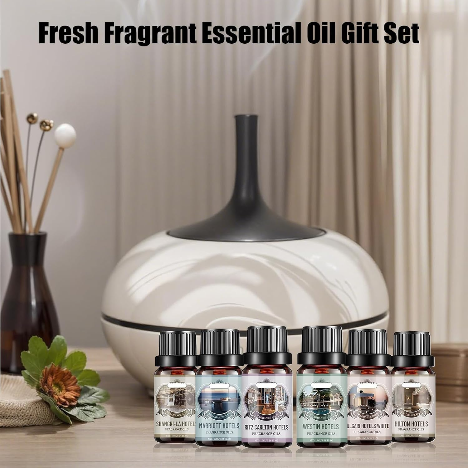 Fragrance Oil - 6 Pieces 10Ml Diffuser for Long-Lasting Aromatherapy, Multi-Purpose Use with Soap Making, Room Scent, Scented Oil for Hotel, Home, Bedroom, Car, Spa image number 3