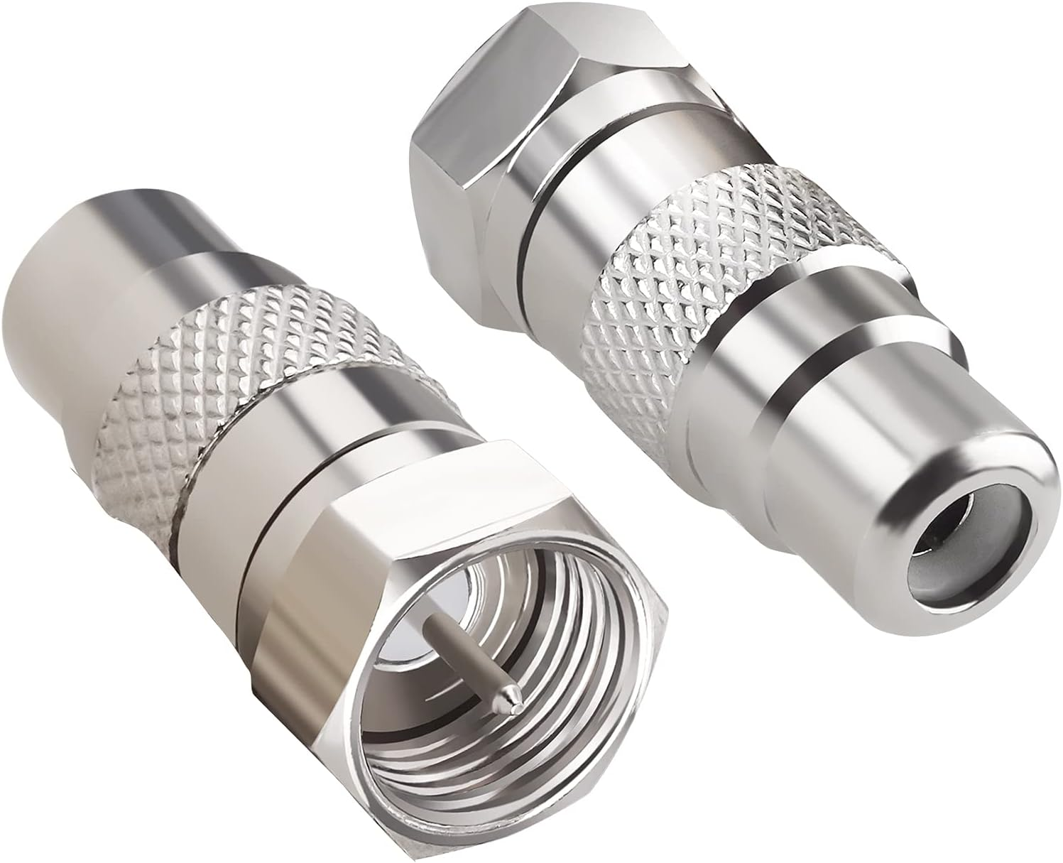 Goupchn Atari 2600 TV Adapter F Type Male to RCA Female RF Coax Coaxial Connector Converter 2PCS for Atari 2600/7800, Sega, Commodore Game System