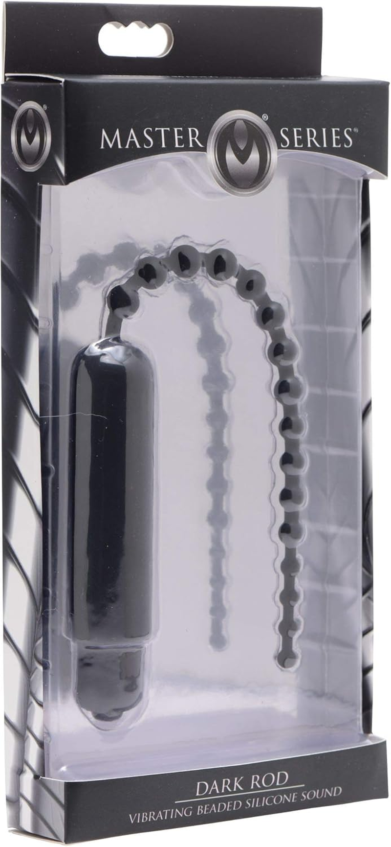 Master Series Dark Rod Vibrating Beaded Silicone Sound