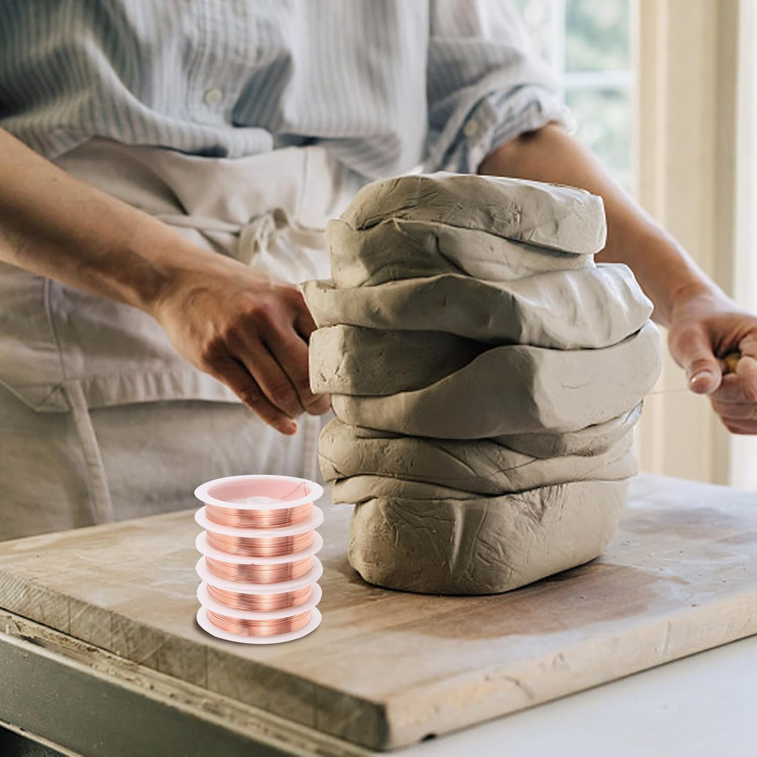 5Rolls DIY Craft Copper Wire for Handmade Jewelry Making and Crafting Flexible and Durable Copper Wire for All Your Creative Projects image number 6