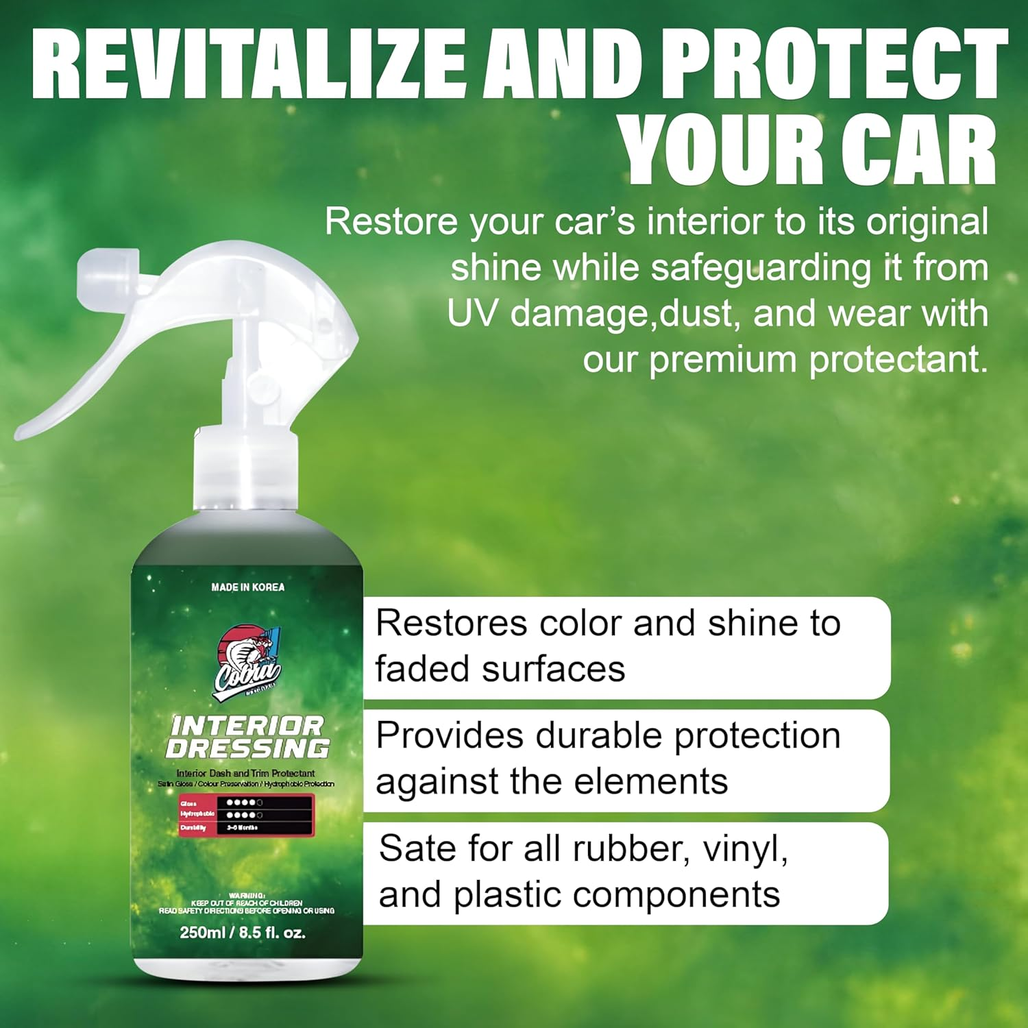 Interior Dressing | Interior Dash and Trim Protectant | 250Ml image number 5