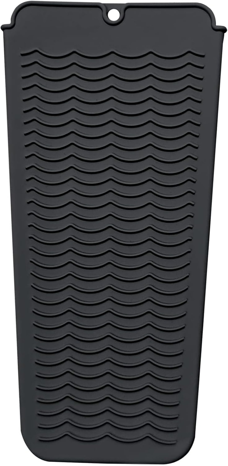 Heat Resistant Silicone Mat Pouch for Flat Iron, Curling Iron, Hot Hair Styling Tools (Black) image number 6