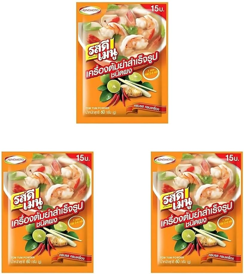 Ajinomoto | Rosdee Tom Yum Soup Powder Seasoning Mix | Authentic Thai Hot and Sour Flavour | Perfect for Soups, Stir-Fries, and Hotpot Broth | Made from Quality Ingredients | 60G Pack image number 3