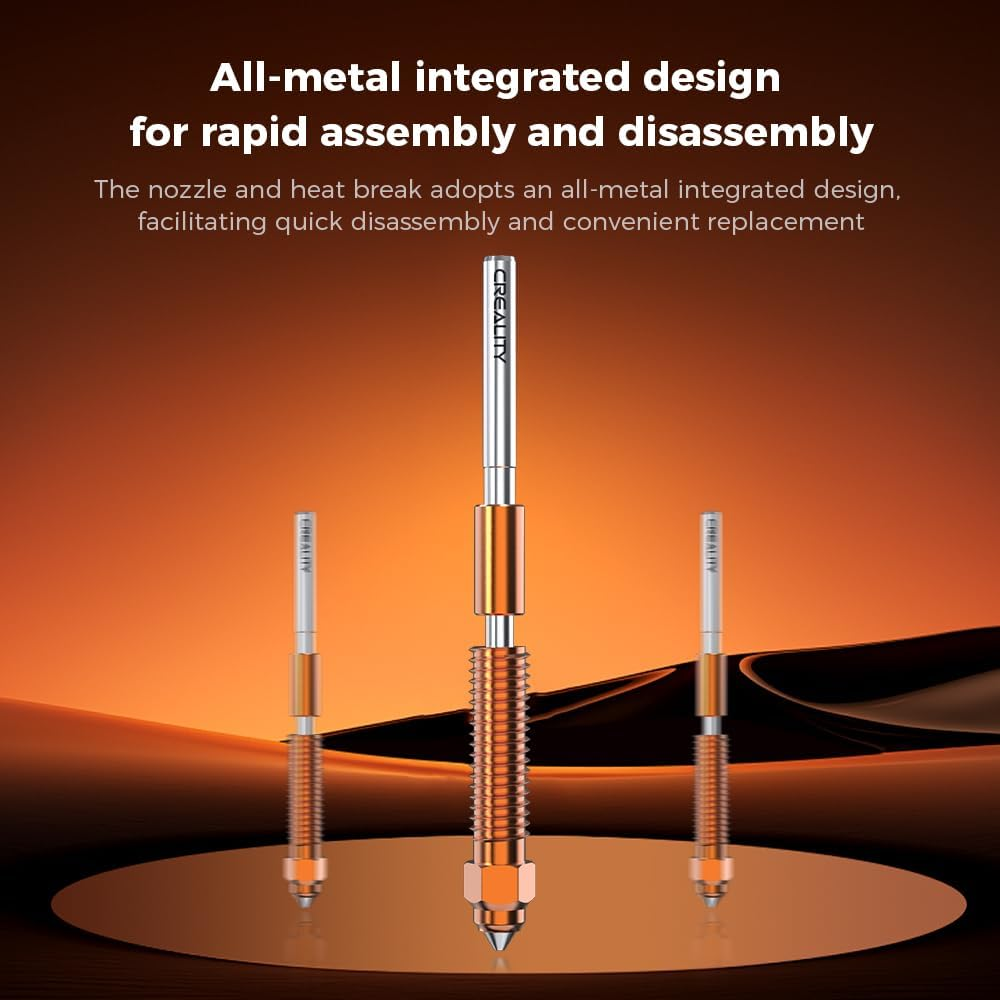 Creality Upgraded K1 Series Ceramic Heating Block Kit&mdash;Quick-Swap Nozzle Kit, High Thermal Conductivity, 300&deg;C High Temperature Resistance, 3D Printer Accessories for K1/K1 Max/K1C