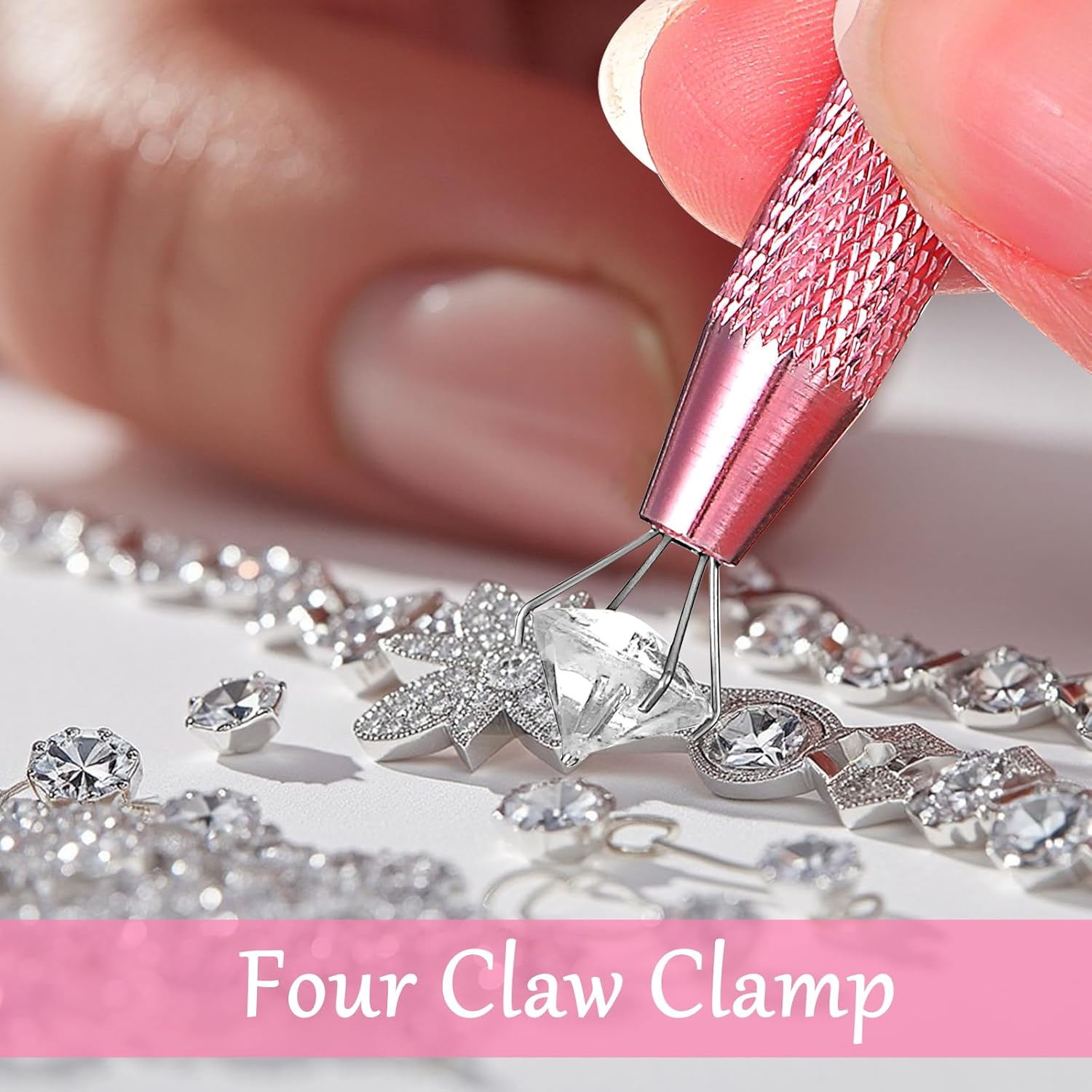 Kifmurase 4Pcs Piercing Ball Grabber Tool, Mini Grabber Pen Assistant with Stainless Steel 4 Claw Tweezers, Piercing Ball Jewelry Pick up Tools for Changing Removal Insertion Piercings Gem Multi Color image number 5