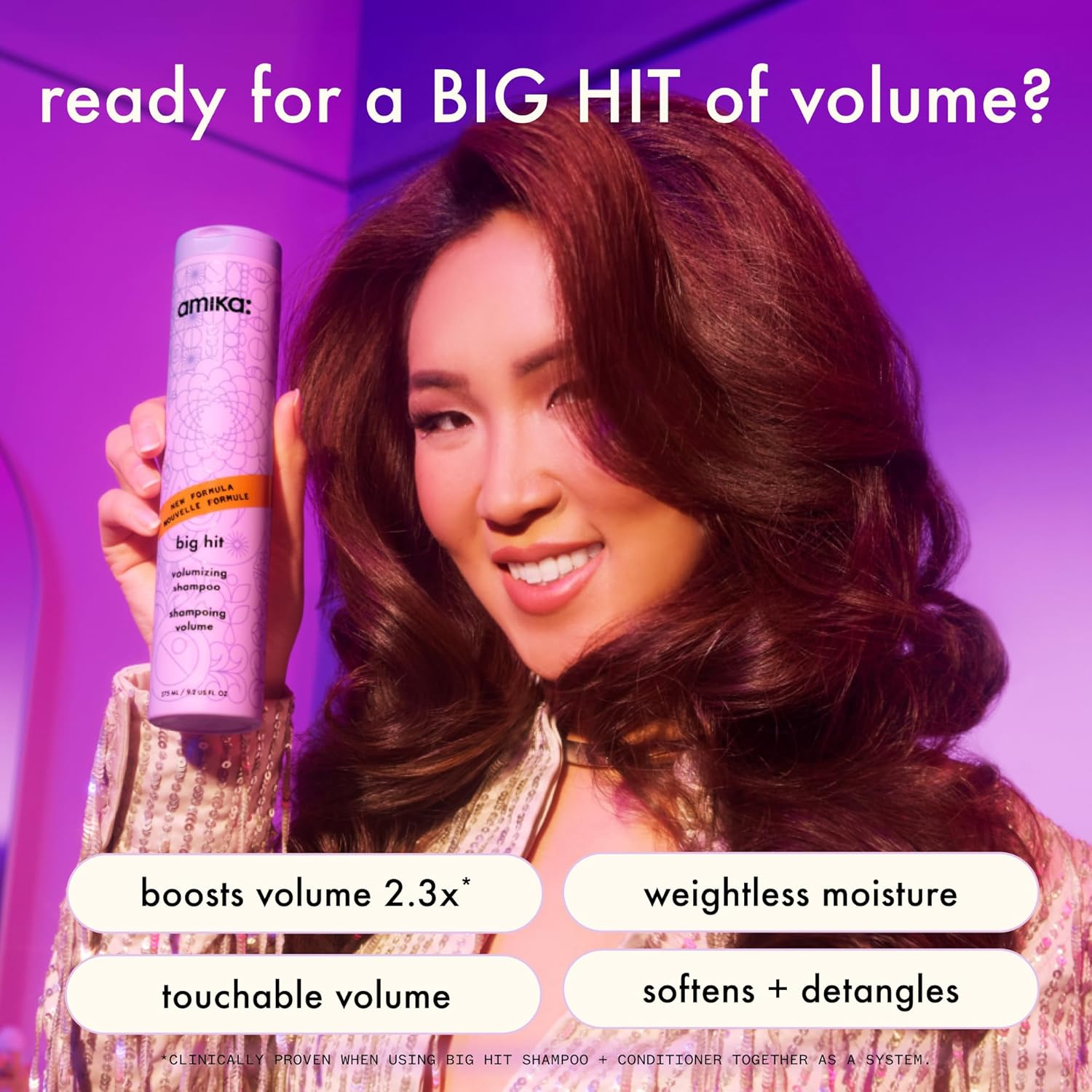 Amika Big Hit Volumizing Conditioner 275Ml image number 2