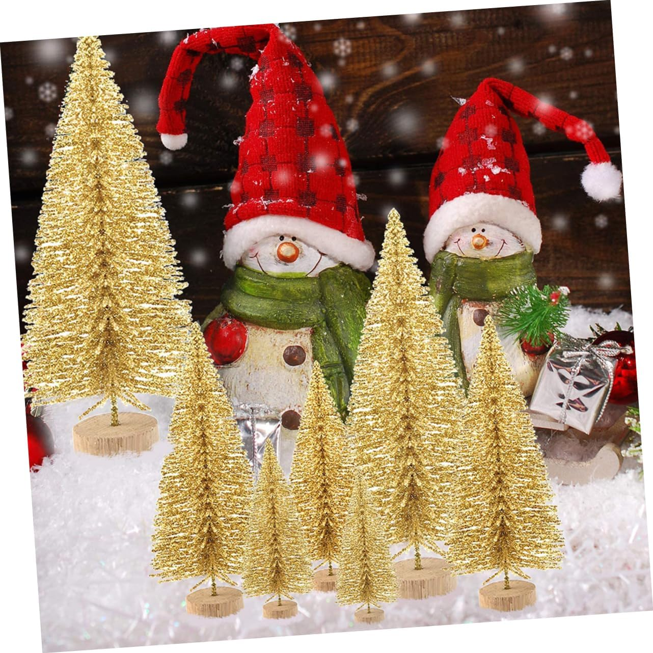 48 Pcs Christmas Tree Ornament Desktop Tree Decoration Christmas Supplies for Indoor Festive Supplies image number 4