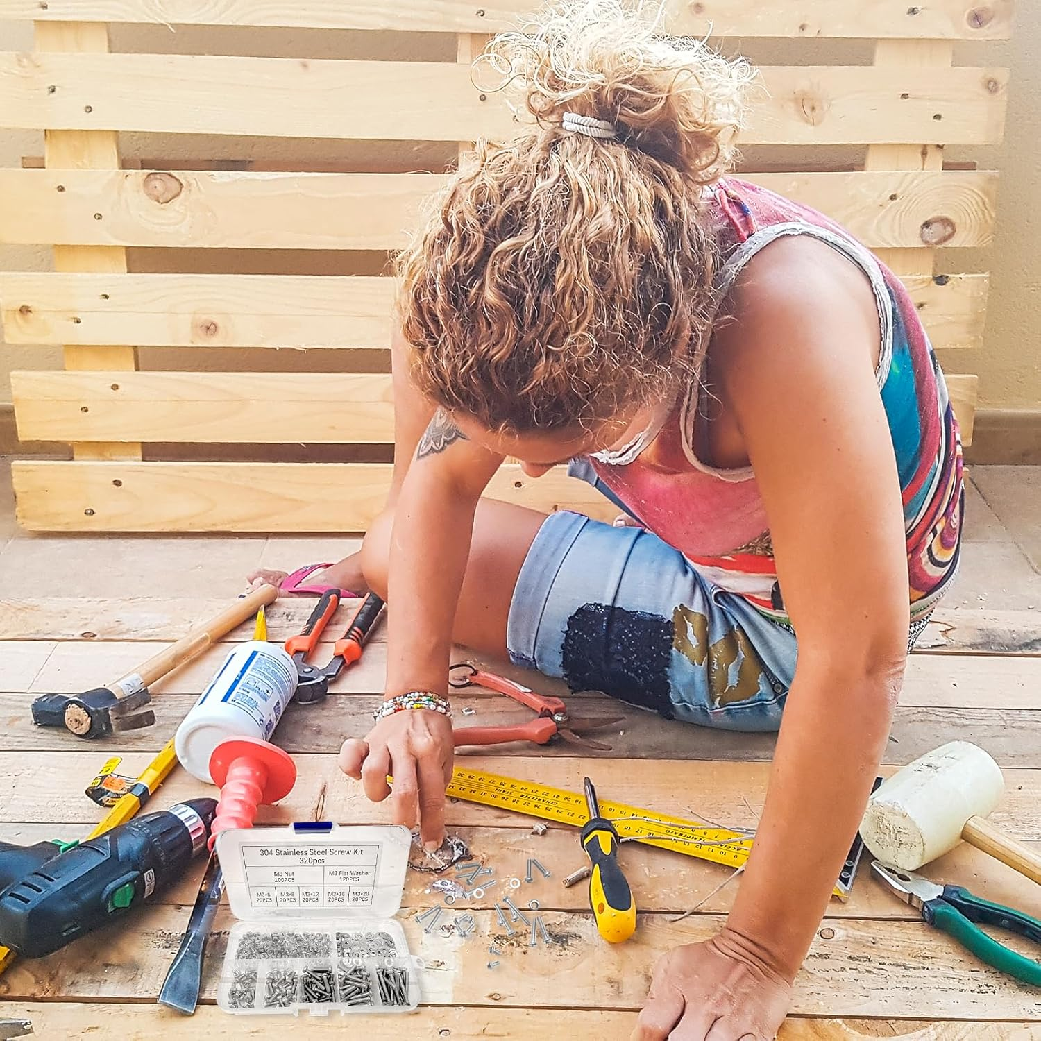 NILLOS M3 Screw Assortment Kit, 320 PCS Pan Head Machine Screws with Storage Box (6/8/12/16/20Mm) image number 5