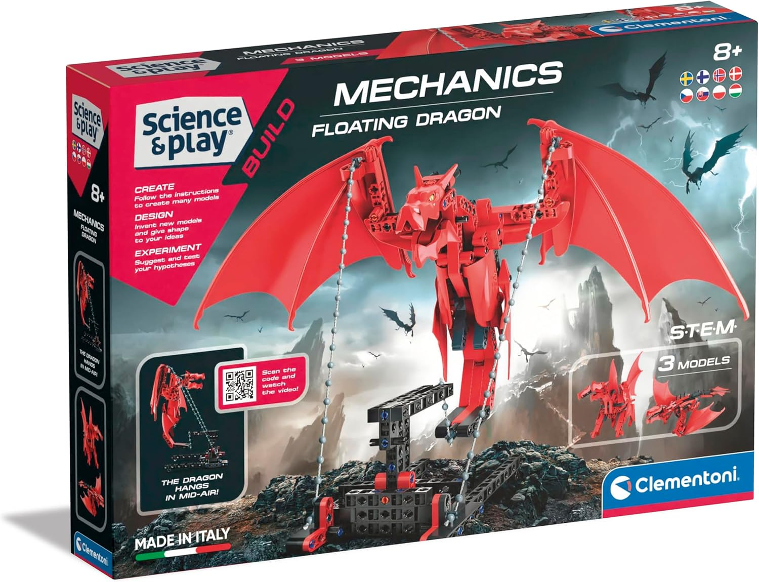 Clementoni - 78802 - Science & Play Build - Floating Dragon 8-12 Years Old image number 1